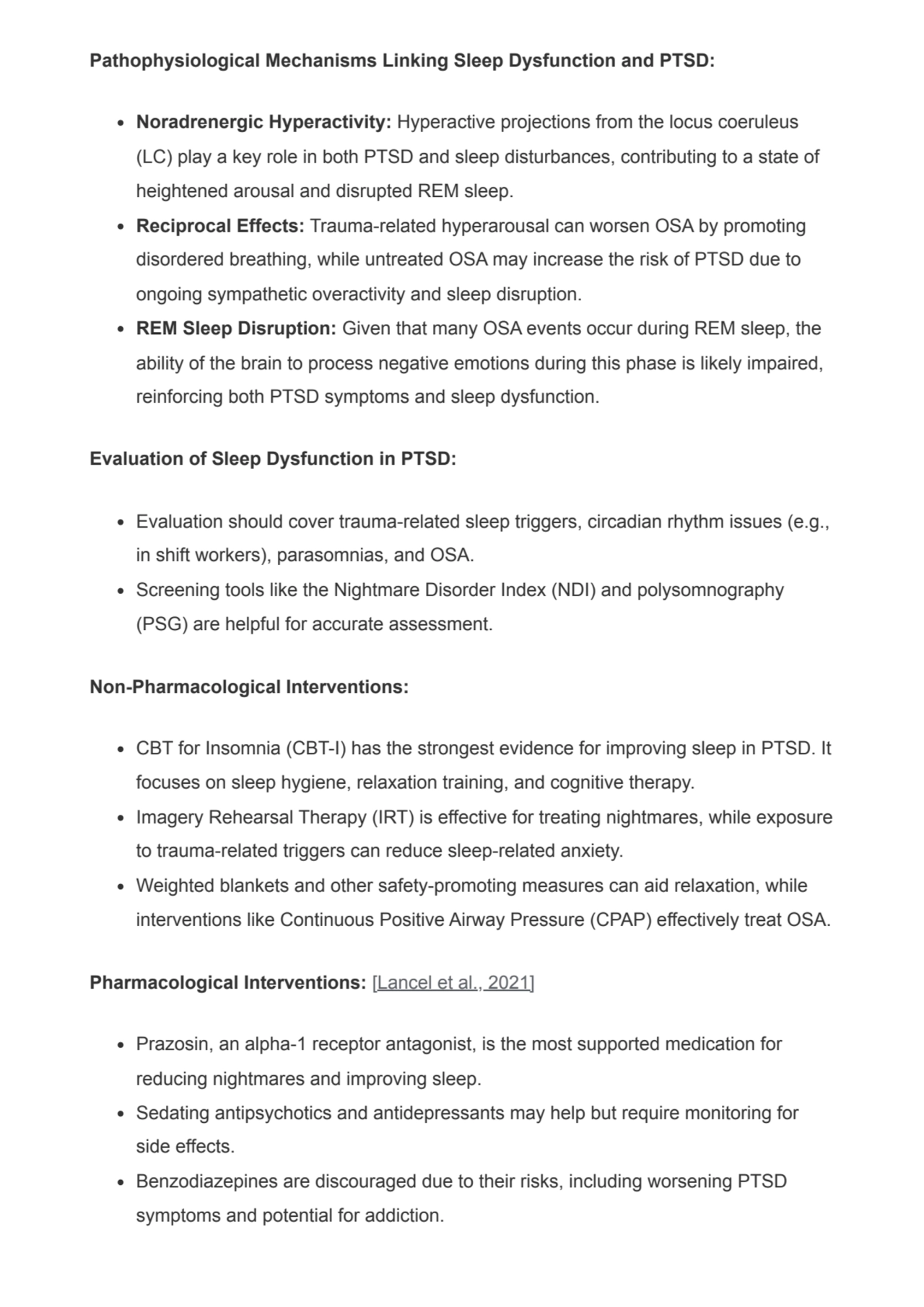 Pathophysiological Mechanisms Linking Sleep Dysfunction and PTSD:
Noradrenergic Hyperactivity: Hyp…