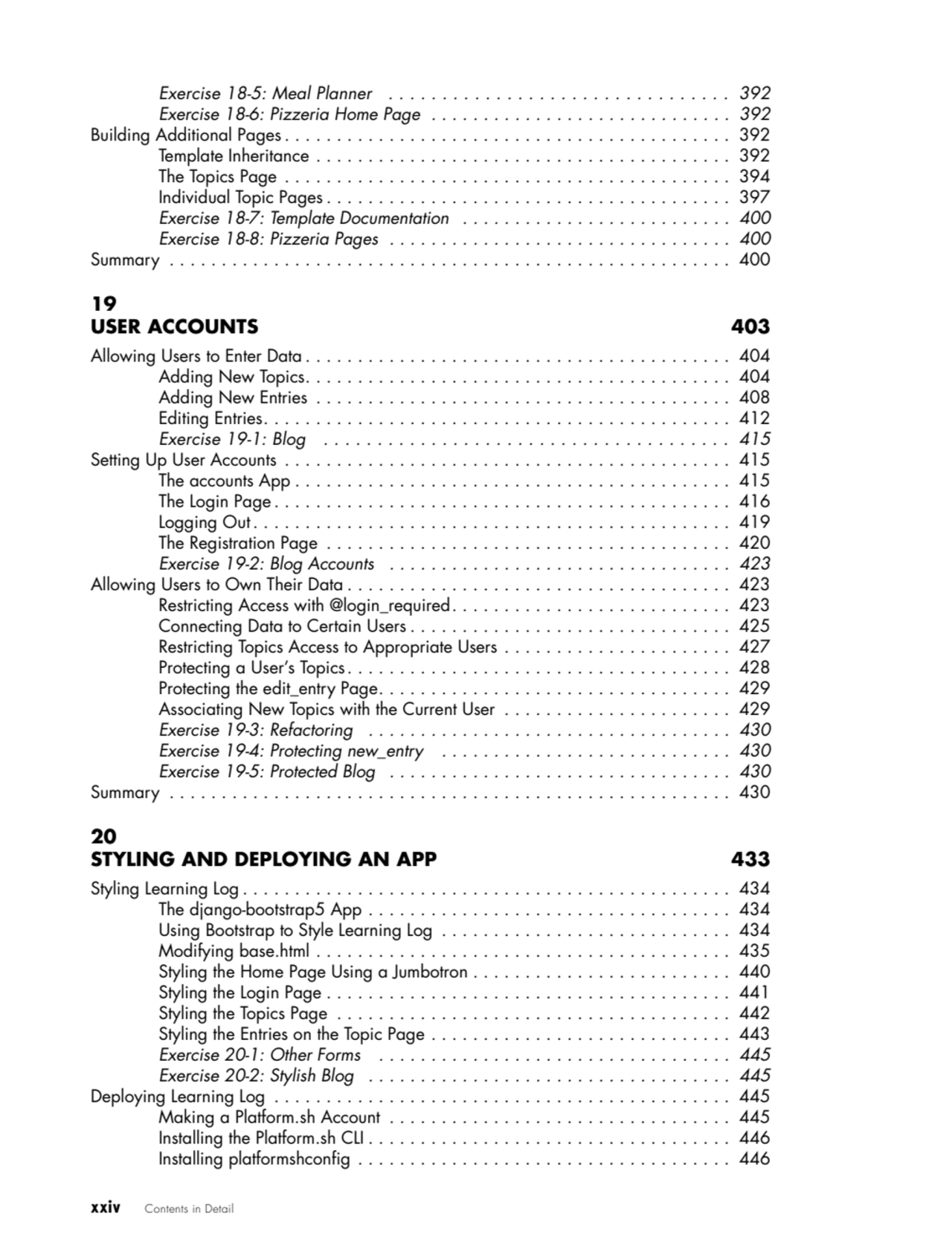 xxiv   Contents in Detail
Exercise 18-5: Meal Planner . . . . . . . . . . . . . . . . . . . . . . …