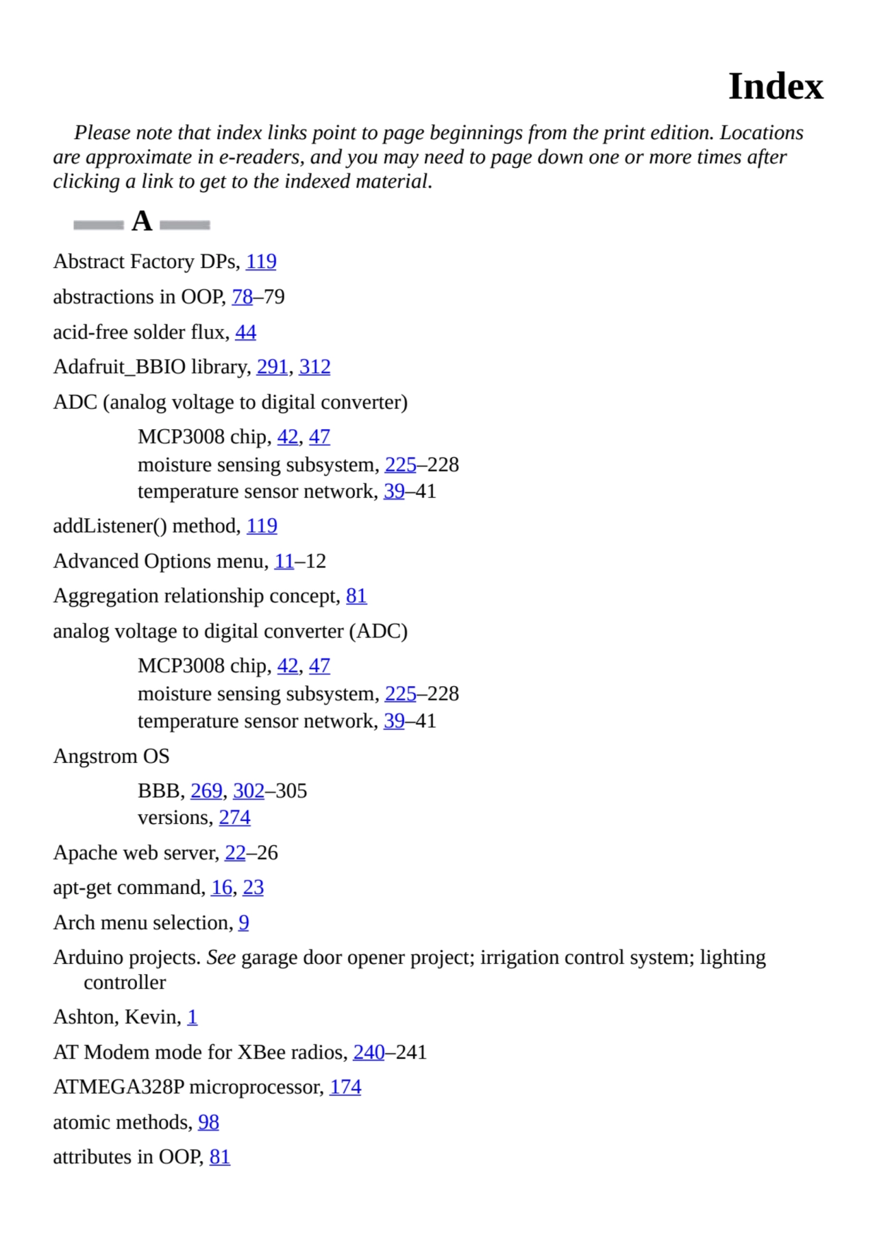 Index
Please note that index links point to page beginnings from the print edition. Locations
are…