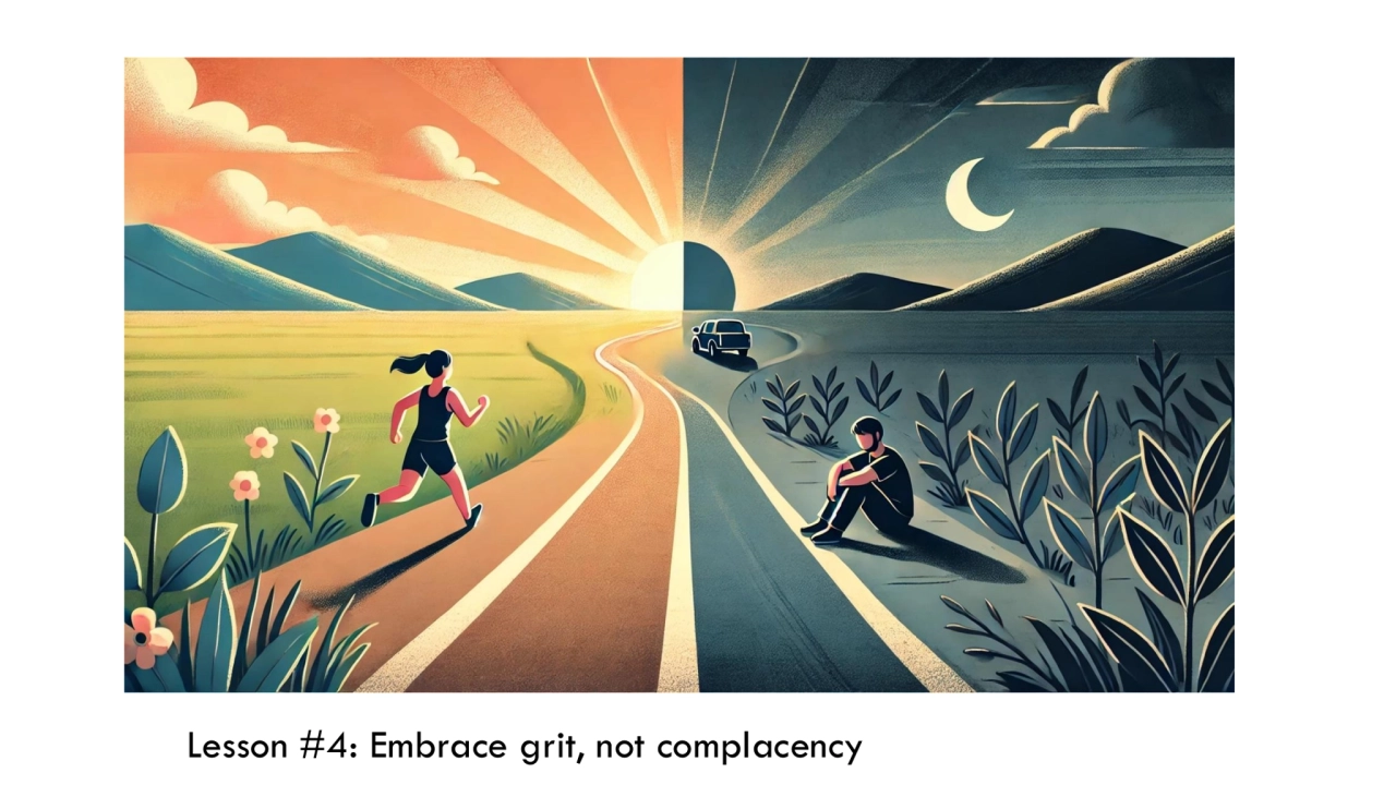 Lesson #4: Embrace grit, not complacency