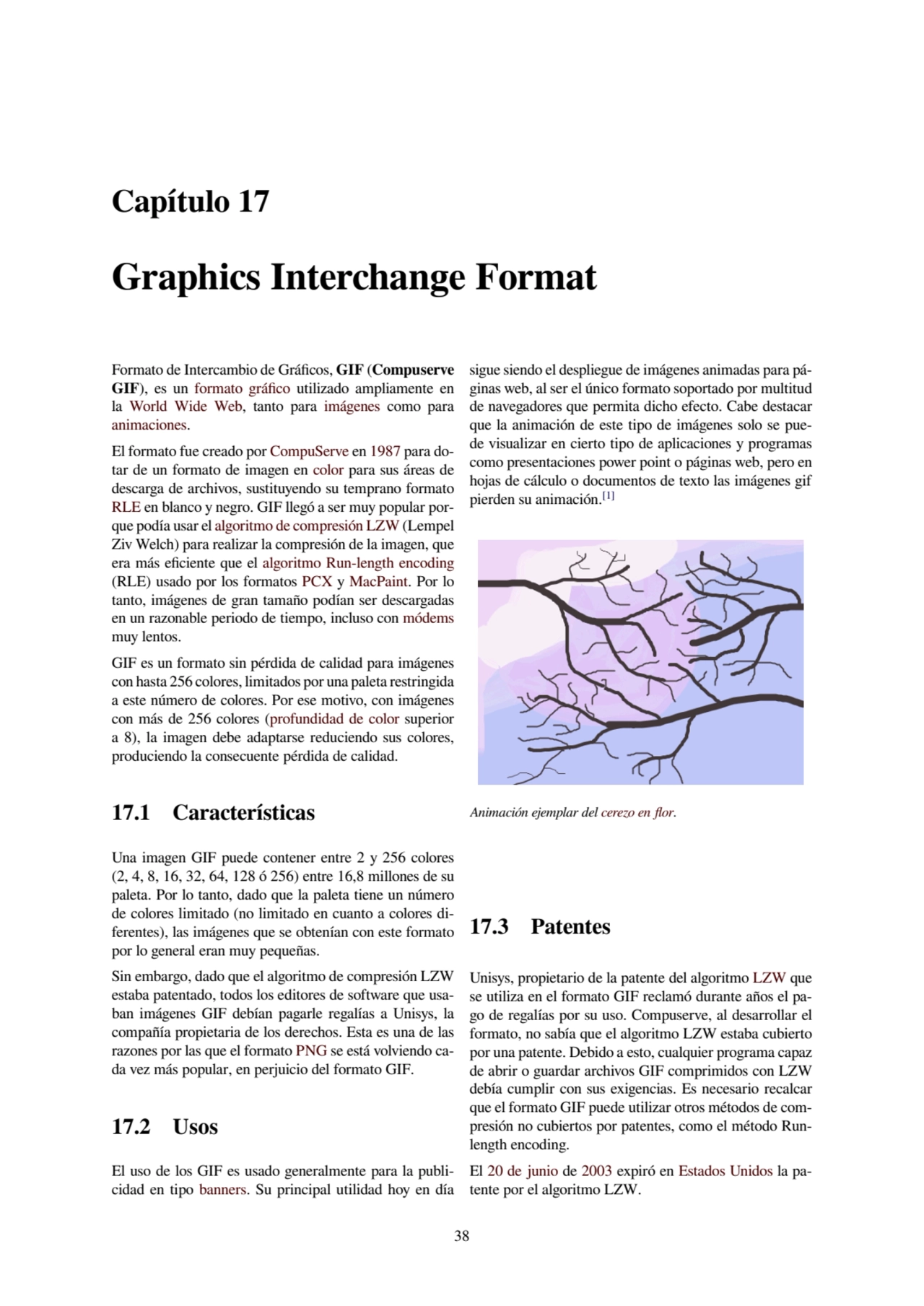 Capítulo 17
Graphics Interchange Format
Formato de Intercambio de Gráficos, GIF (Compuserve
GIF)…