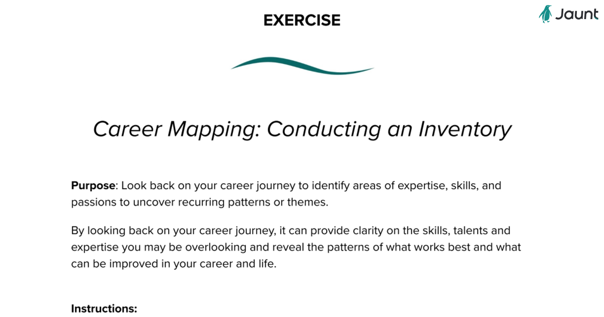 Exercise: Career Mapping - Conducting an Inventory