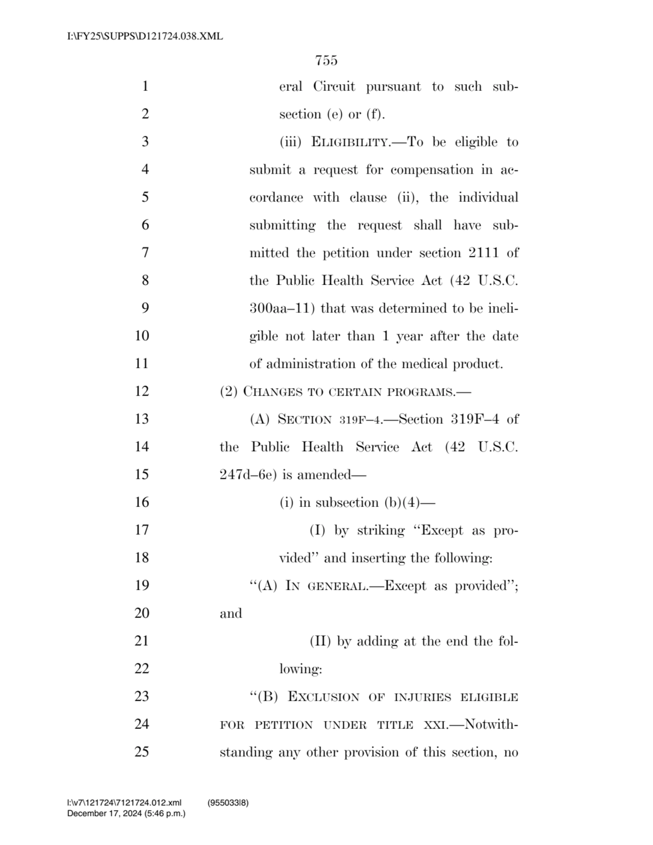 755 
1 eral Circuit pursuant to such sub2 section (e) or (f). 
3 (iii) ELIGIBILITY.—To be eligib…