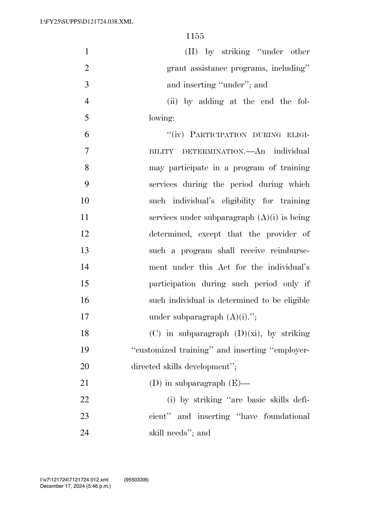 1155 
1 (II) by striking ‘‘under other 
2 grant assistance programs, including’’ 
3 and insertin…