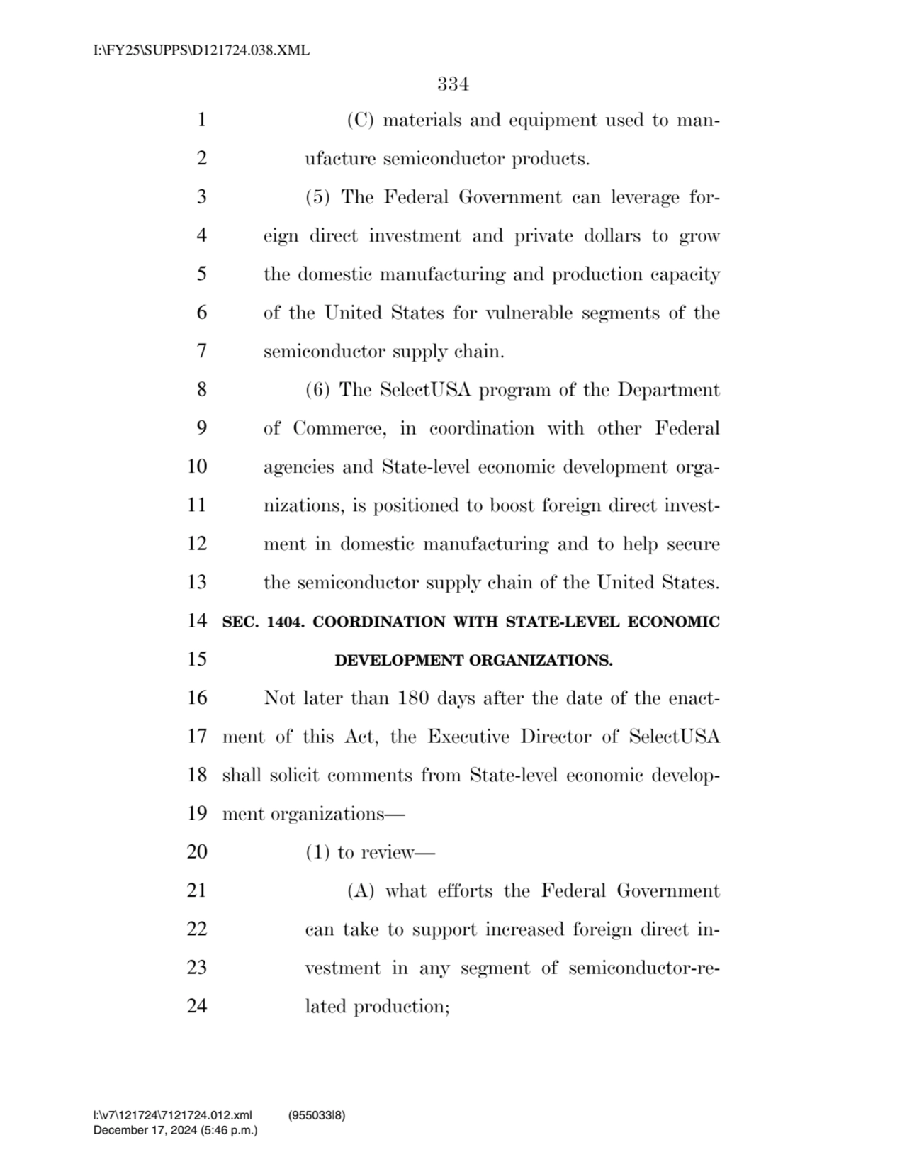334 
1 (C) materials and equipment used to man2 ufacture semiconductor products. 
3 (5) The Fede…