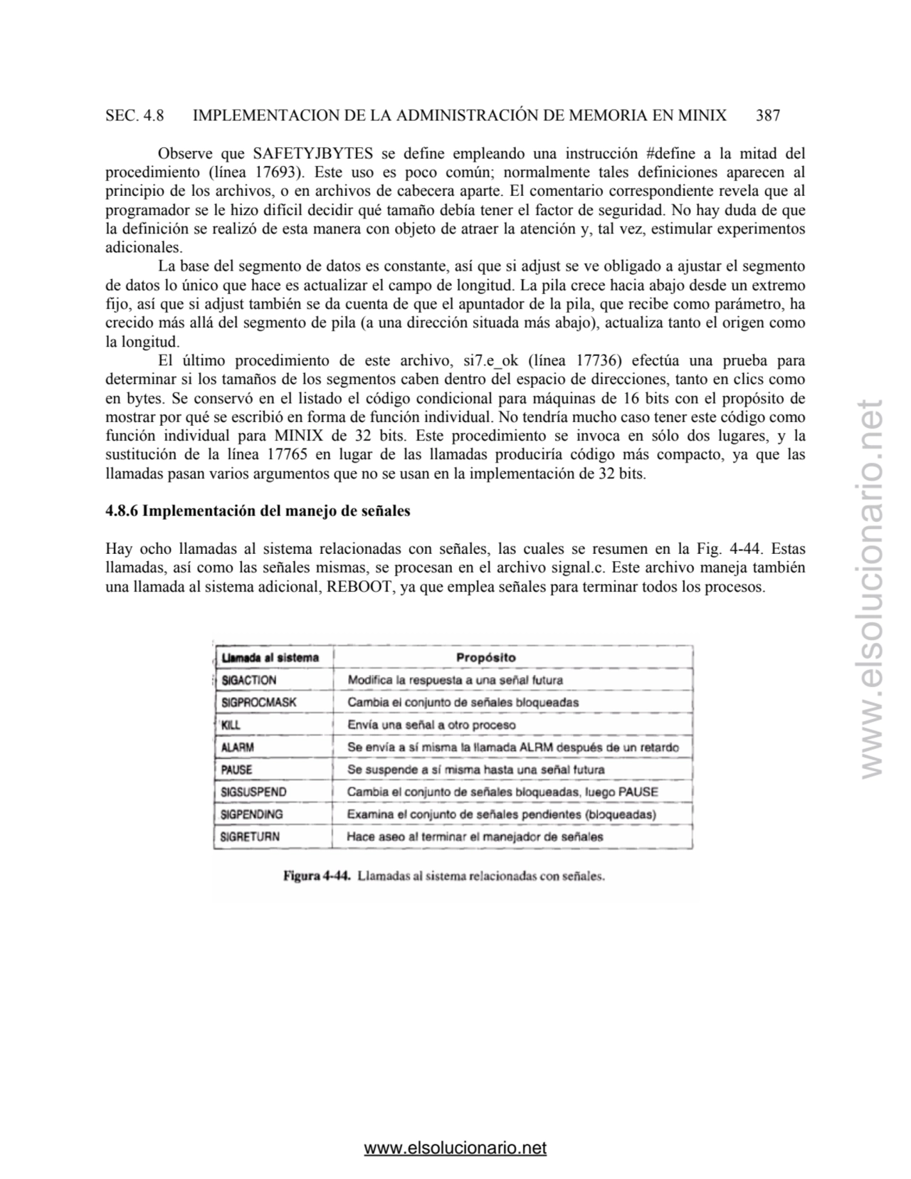 SEC. 4.8 IMPLEMENTACION DE LA ADMINISTRACIÓN DE MEMORIA EN MINIX 387 
Observe que SAFETYJBYTES se …