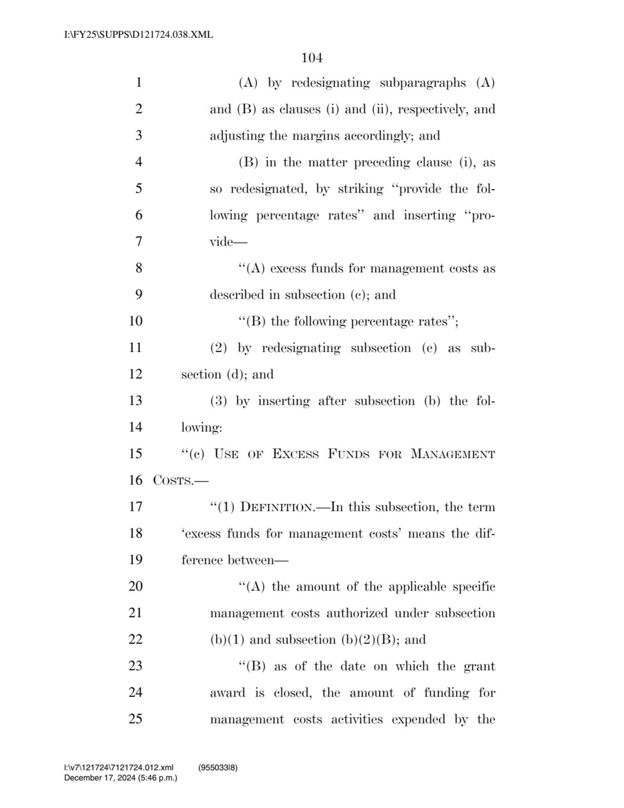 104 
1 (A) by redesignating subparagraphs (A) 
2 and (B) as clauses (i) and (ii), respectively, a…