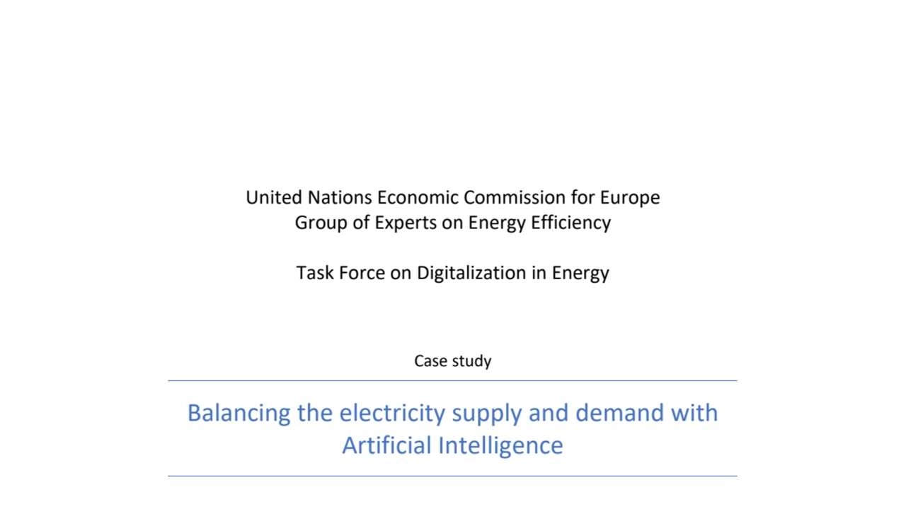 AI in Balancing Electric Supply and Demand