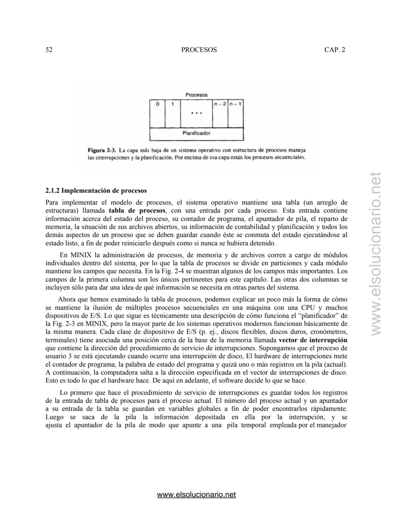 52 PROCESOS CAP. 2 
2.1.2 Implementación de procesos 
Para implementar el modelo de procesos, el …