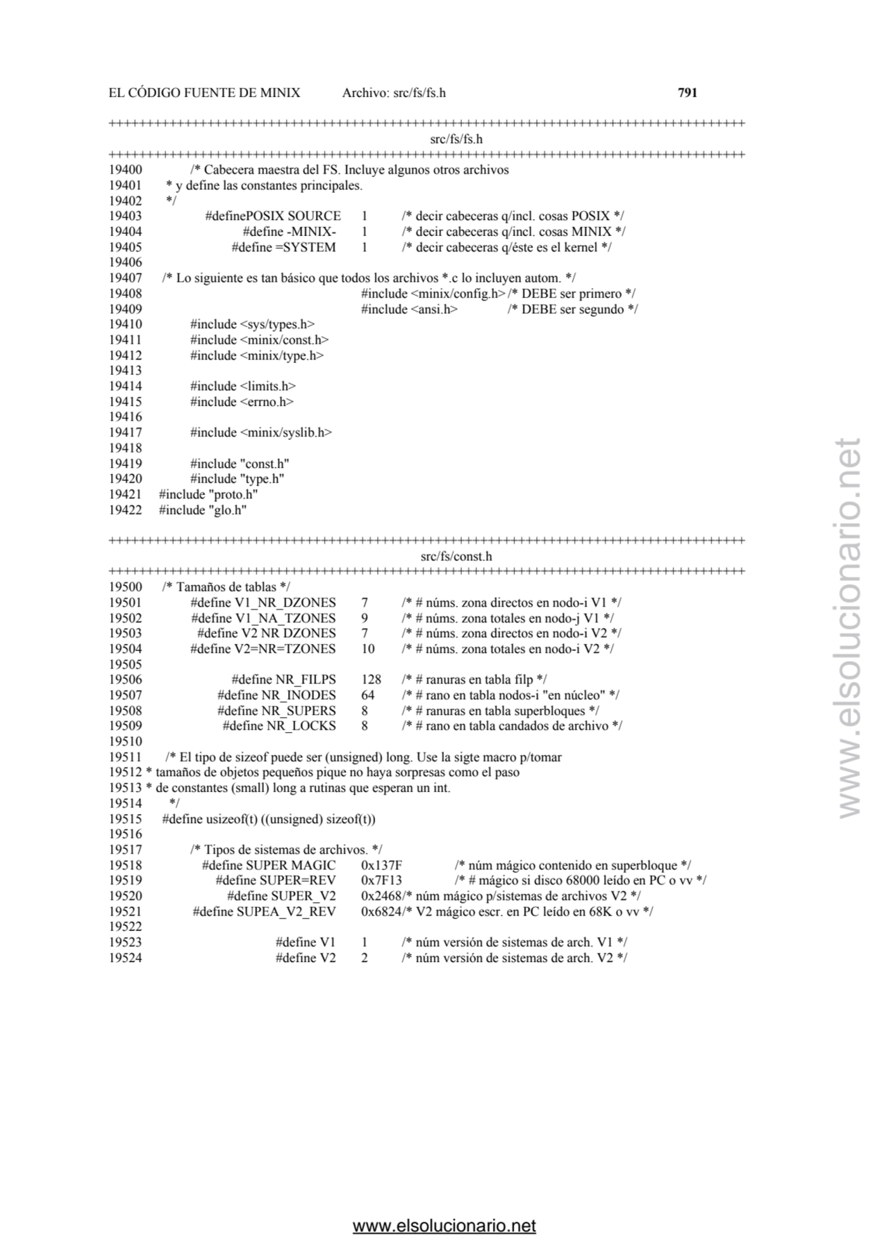 EL CÓDIGO FUENTE DE MINIX Archivo: src/fs/fs.h 791 
++++++++++++++++++++++++++++++++++++++++++++++…