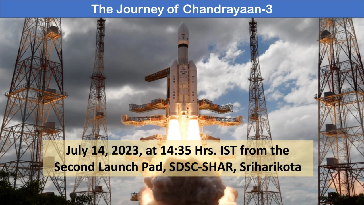 The Journey of Chandrayaan-3
July 14, 2023, at 14:35 Hrs. IST from the 
Second Launch Pad, SDSC-S…