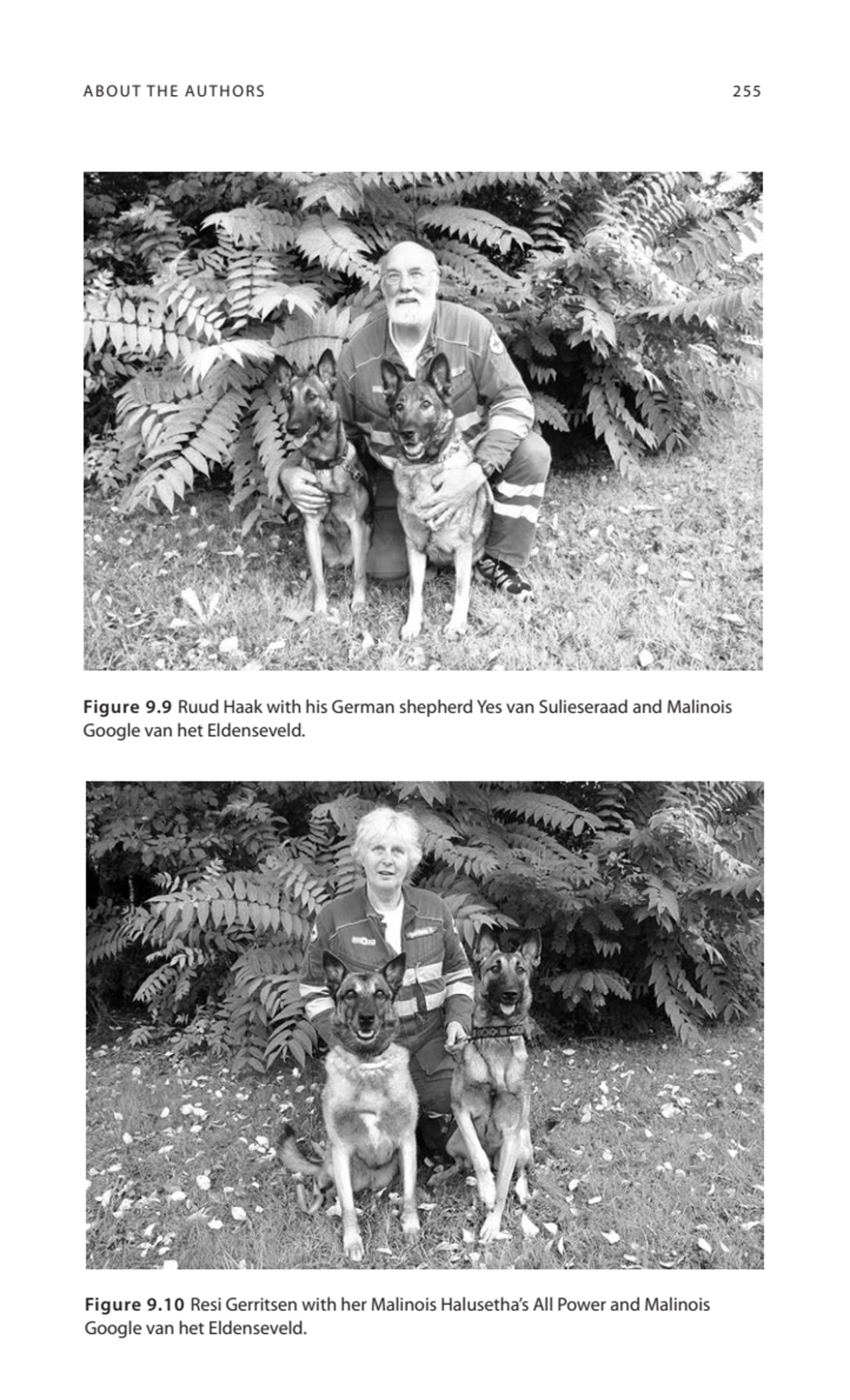 ABOUT THE AUTHORS 255
Figure 9.9 Ruud Haak with his German shepherd Yes van Sulieseraad and Malino…