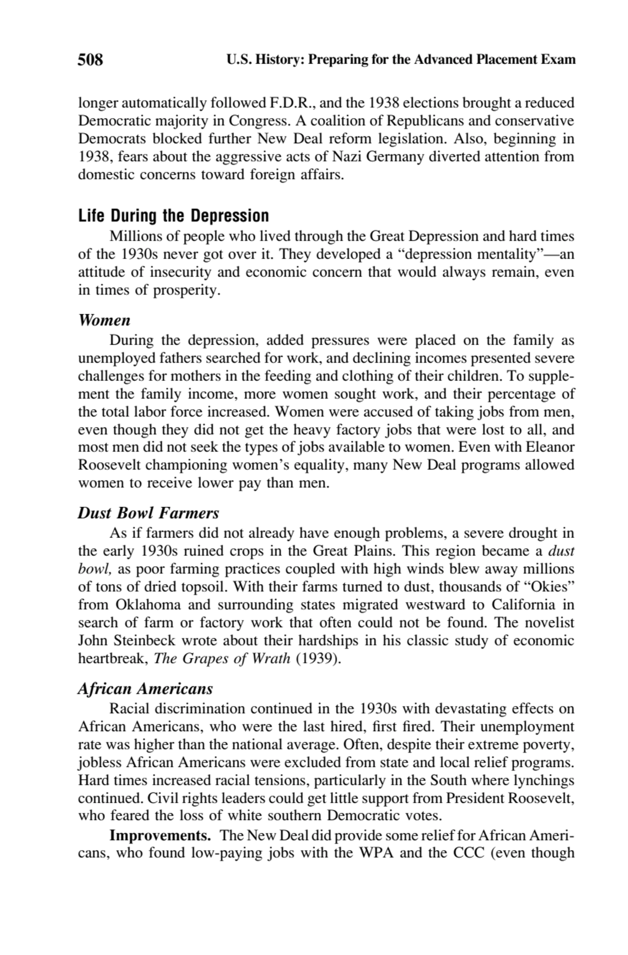 508 U.S. History: Preparing for the Advanced Placement Exam
longer automatically followed F.D.R., …