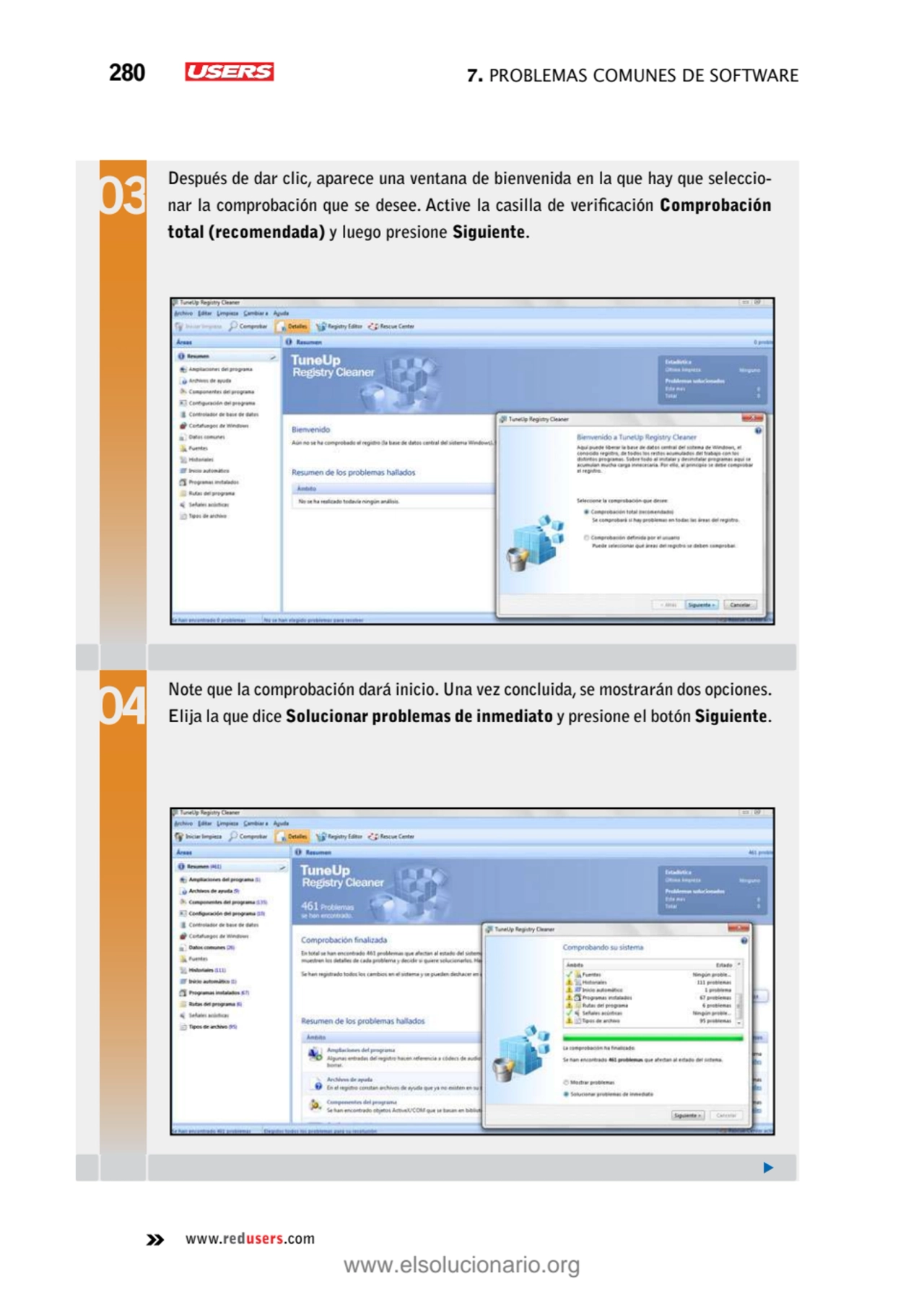 280 7. Problemas comunes de software
www.redusers.com
Después de dar clic, aparece una ventana de…