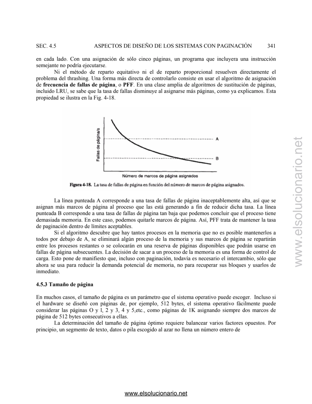 SEC. 4.5 ASPECTOS DE DISEÑO DE LOS SISTEMAS CON PAGINACIÓN 341 
en cada lado. Con una asignación d…