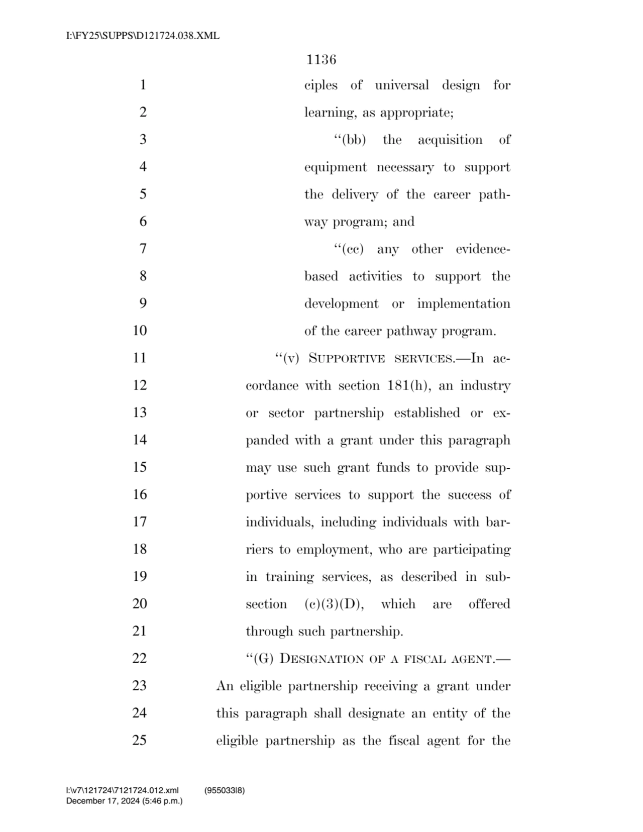 1136 
1 ciples of universal design for 
2 learning, as appropriate; 
3 ‘‘(bb) the acquisition of…