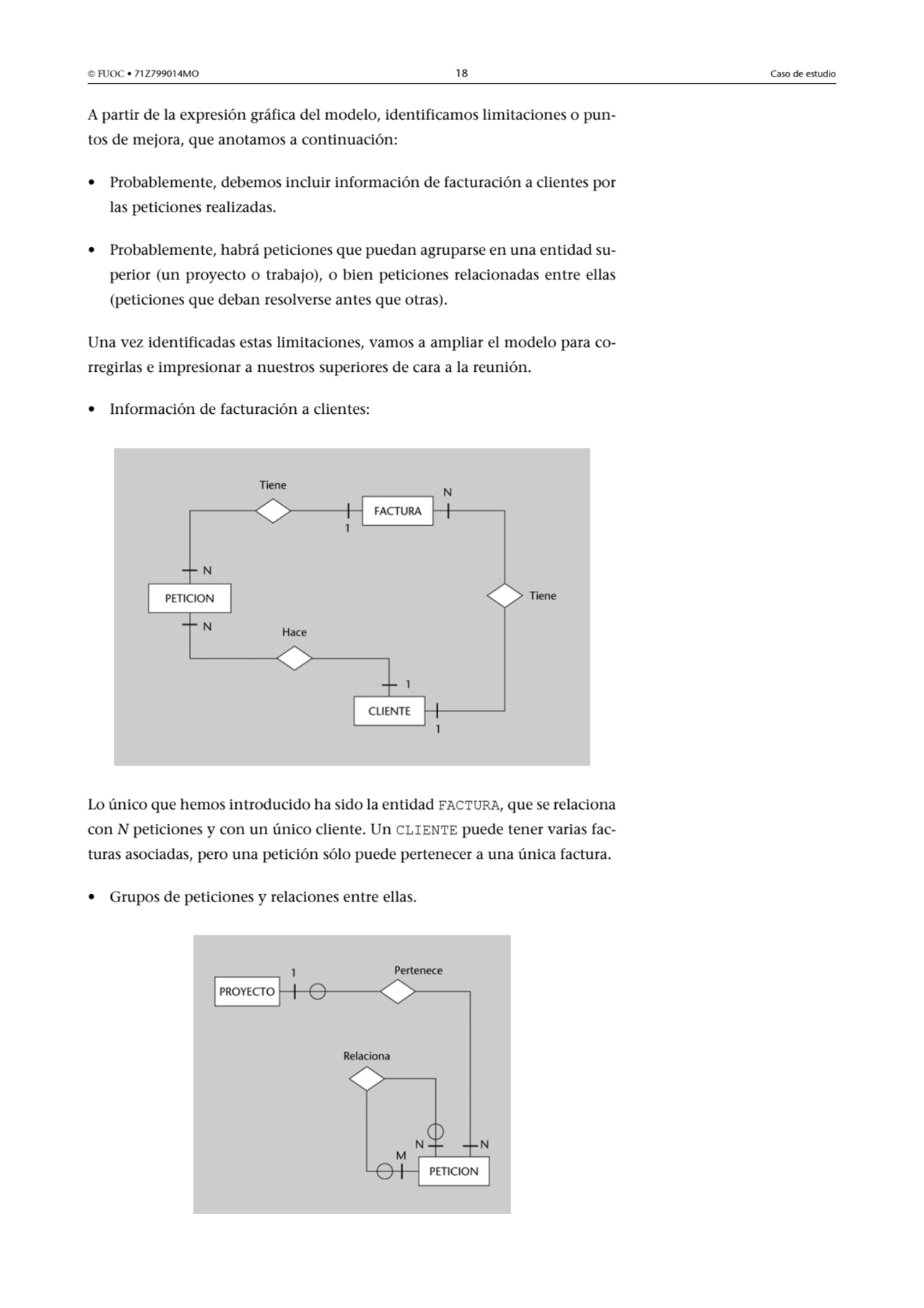  FUOC • 71Z799014MO 18 Caso de estudio
A partir de la expresión gráfica del modelo, identificamos…