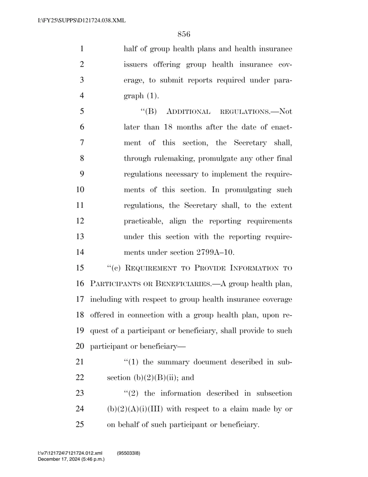 856 
1 half of group health plans and health insurance 
2 issuers offering group health insurance…