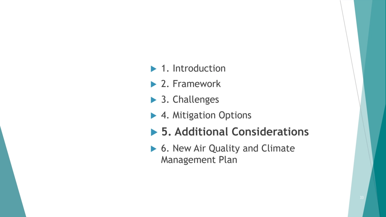  1. Introduction
 2. Framework
 3. Challenges
 4. Mitigation Options
 5. Additional Consid…