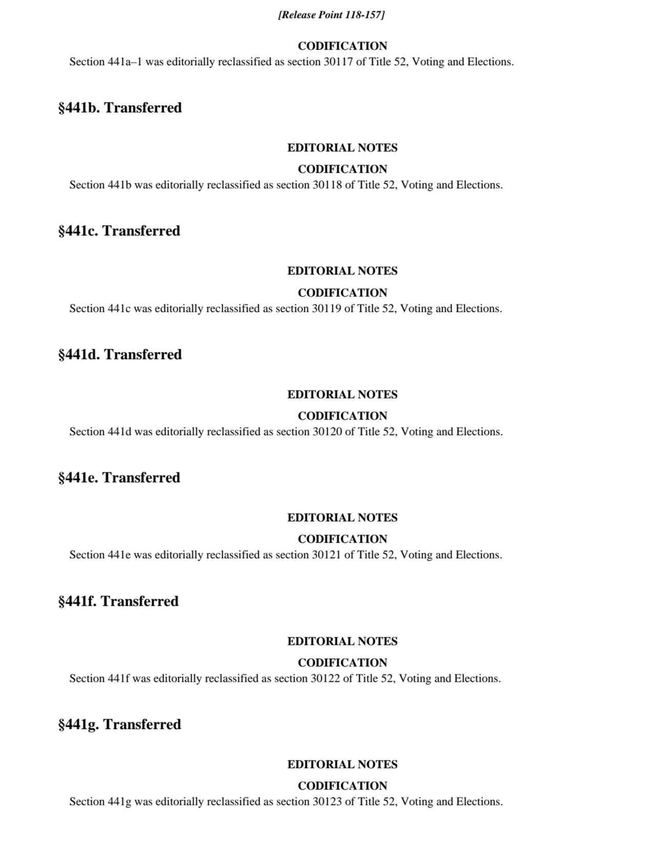 CODIFICATION
Section 441a–1 was editorially reclassified as section 30117 of Title 52, Voting and …