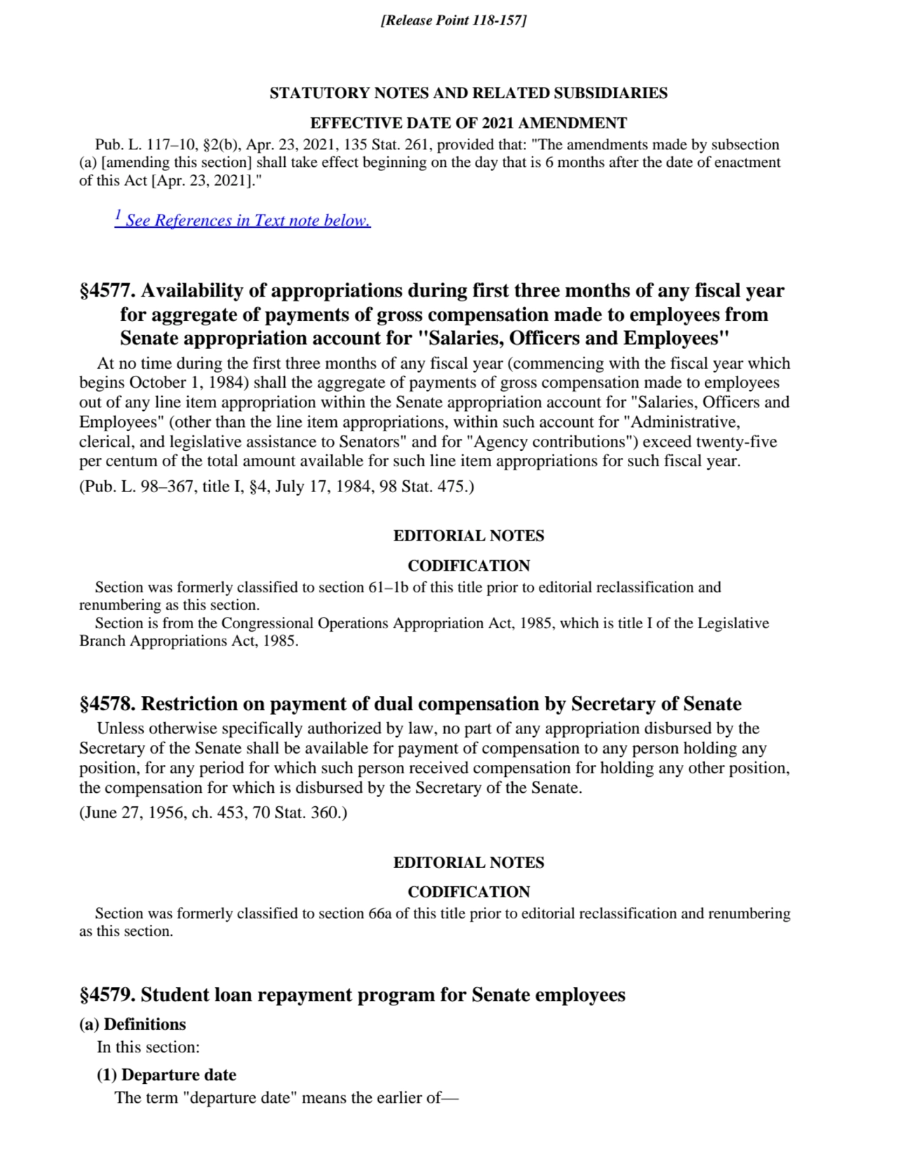 STATUTORY NOTES AND RELATED SUBSIDIARIES
EFFECTIVE DATE OF 2021 AMENDMENT
Pub. L. 117–10, §2(b), …