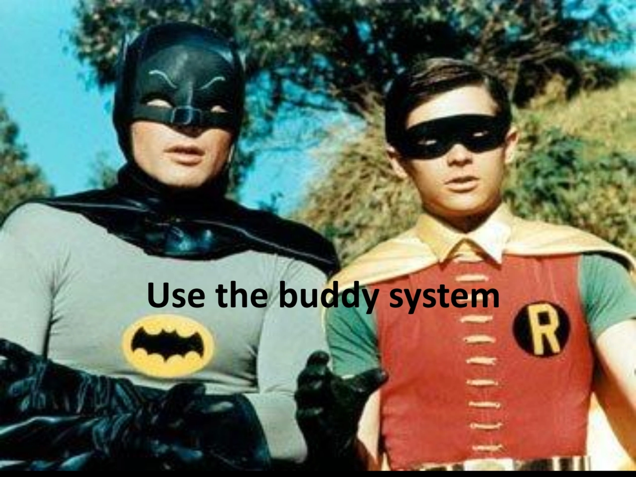 Use the buddy system