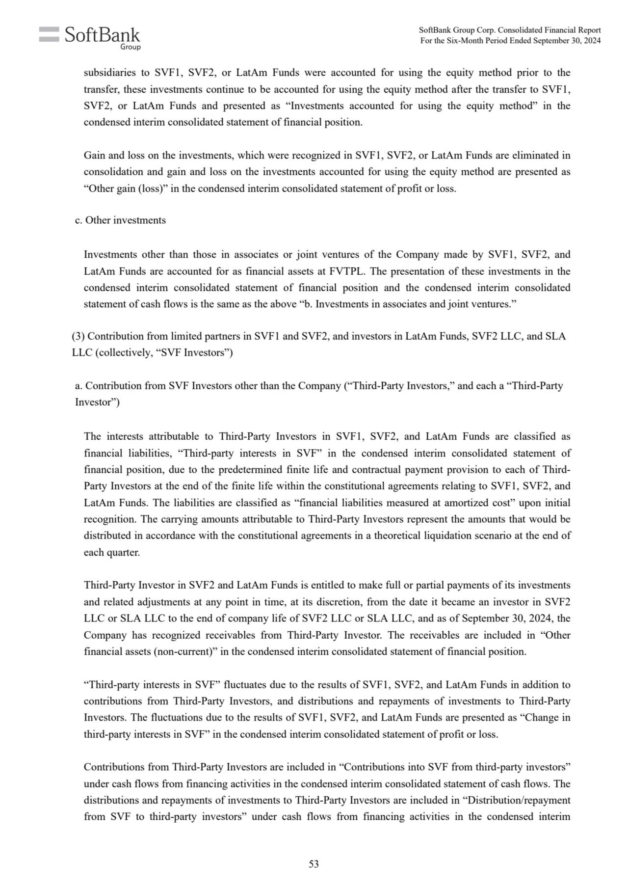 subsidiaries to SVF1, SVF2, or LatAm Funds were accounted for using the equity method prior to the …