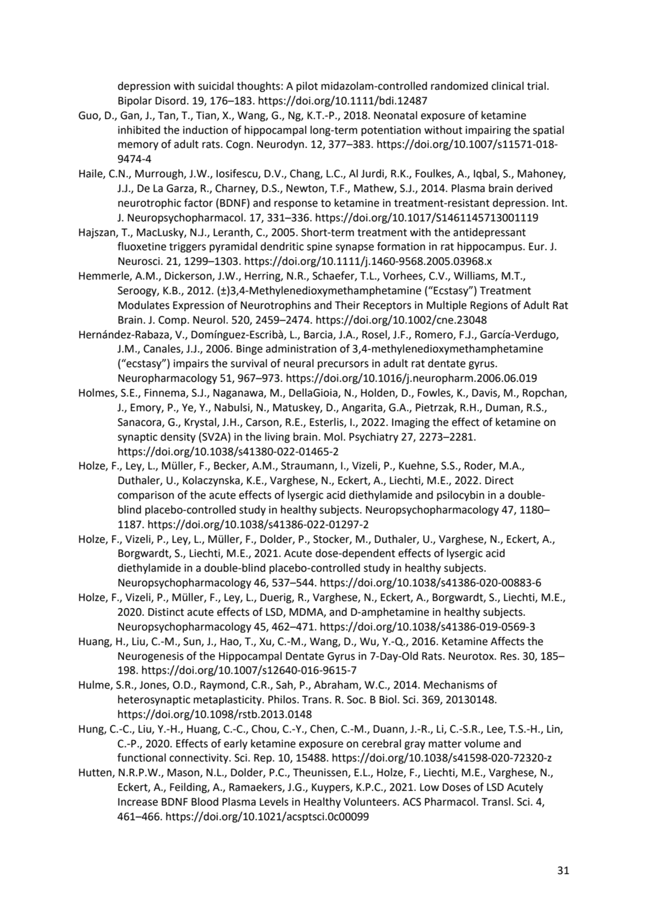 31
depression with suicidal thoughts: A pilot midazolam-controlled randomized clinical trial. 
Bi…