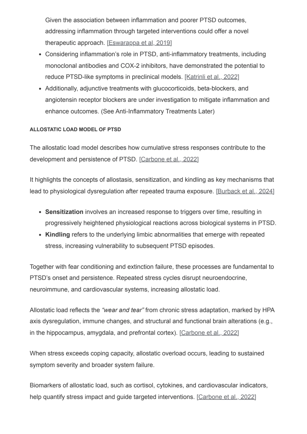 Given the association between inflammation and poorer PTSD outcomes,
addressing inflammation throu…