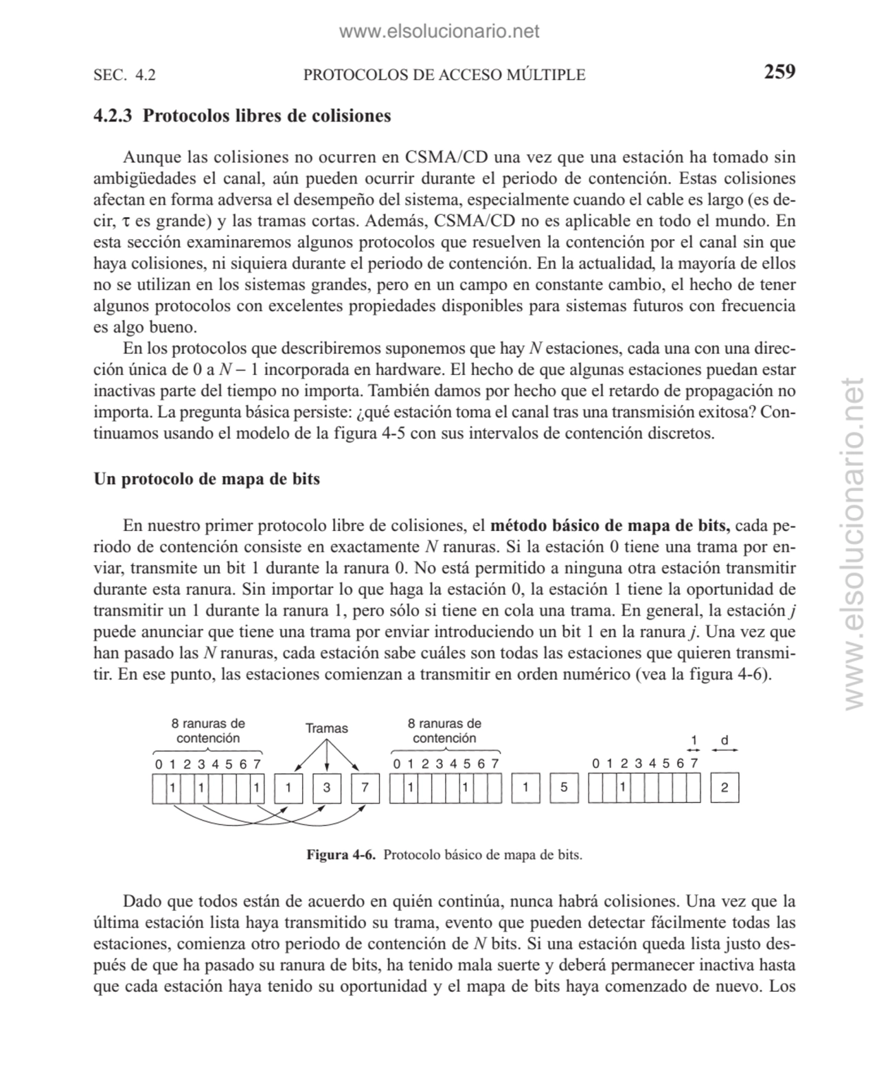PROTOCOLOS DE ACCESO MÚLTIPLE
4.2.3 Protocolos libres de colisiones
Aunque las colisiones no ocur…