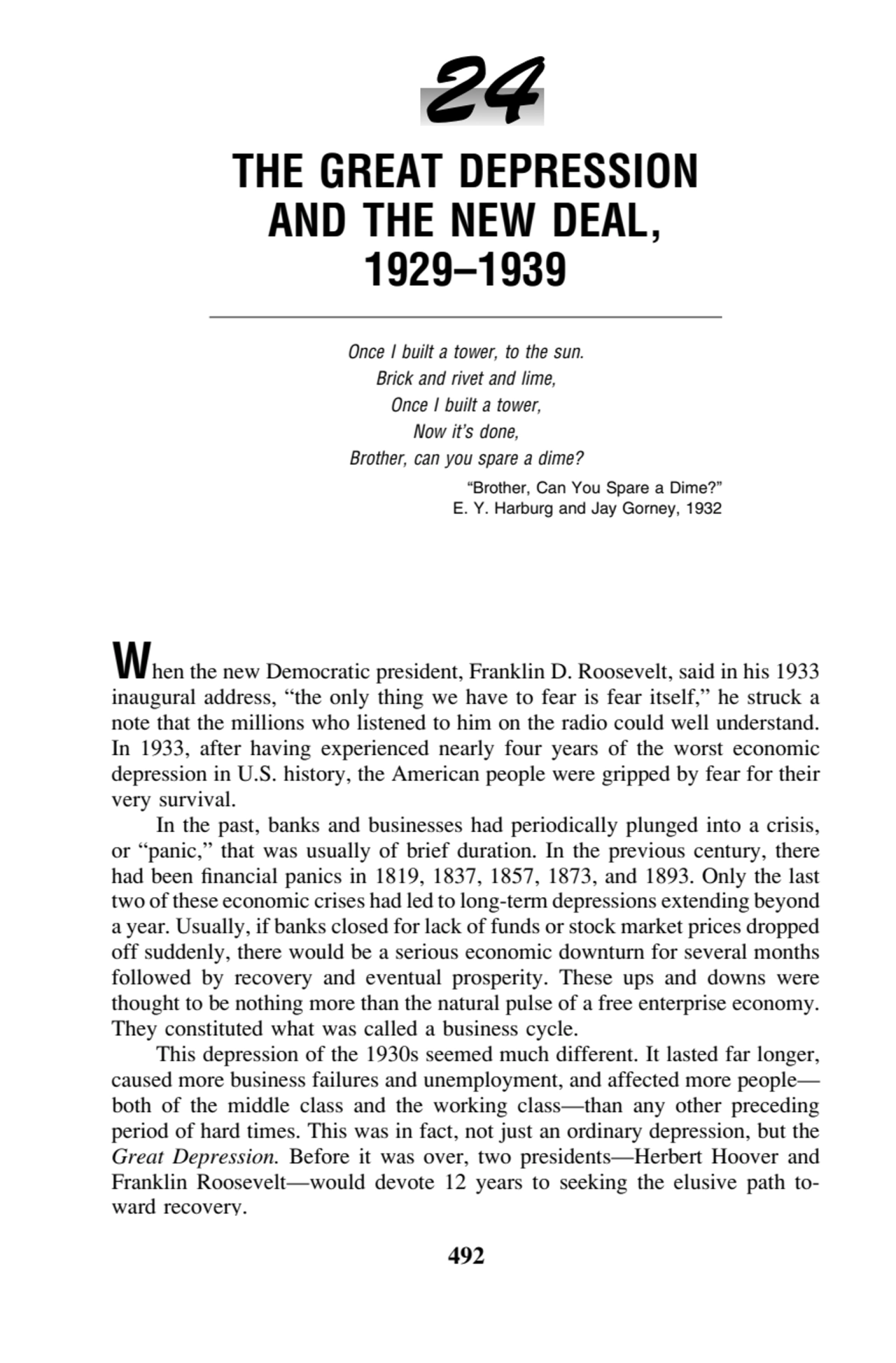 492 U.S. History: Preparing for the Advanced Placement Exam 24
THE GREAT DEPRESSION
AND THE NEW D…