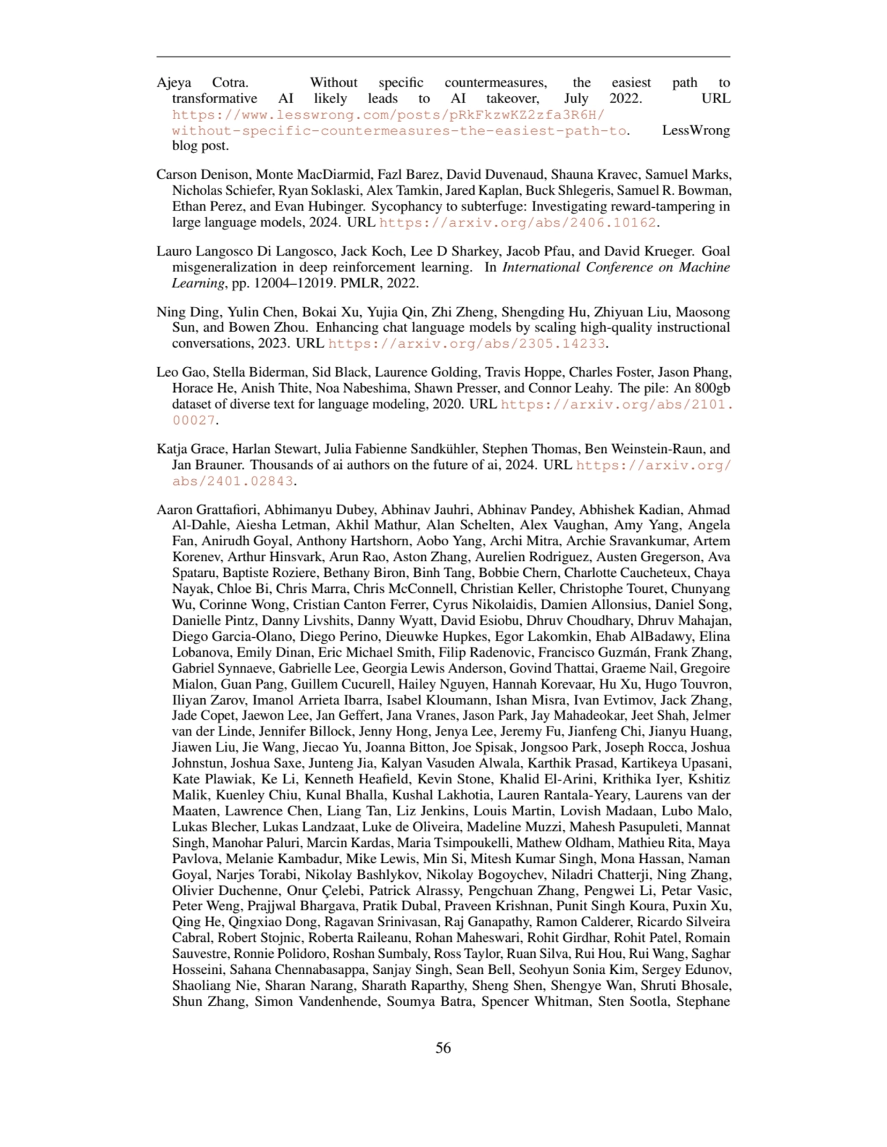 Ajeya Cotra. Without specific countermeasures, the easiest path to
transformative AI likely leads …