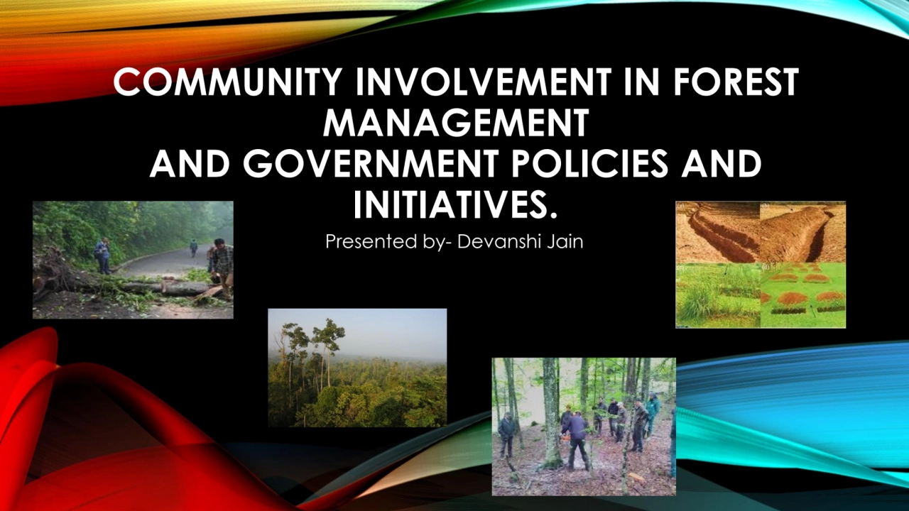 COMMUNITY INVOLVEMENT IN FOREST 
MANAGEMENT
AND GOVERNMENT POLICIES AND 
INITIATIVES.
Presented…