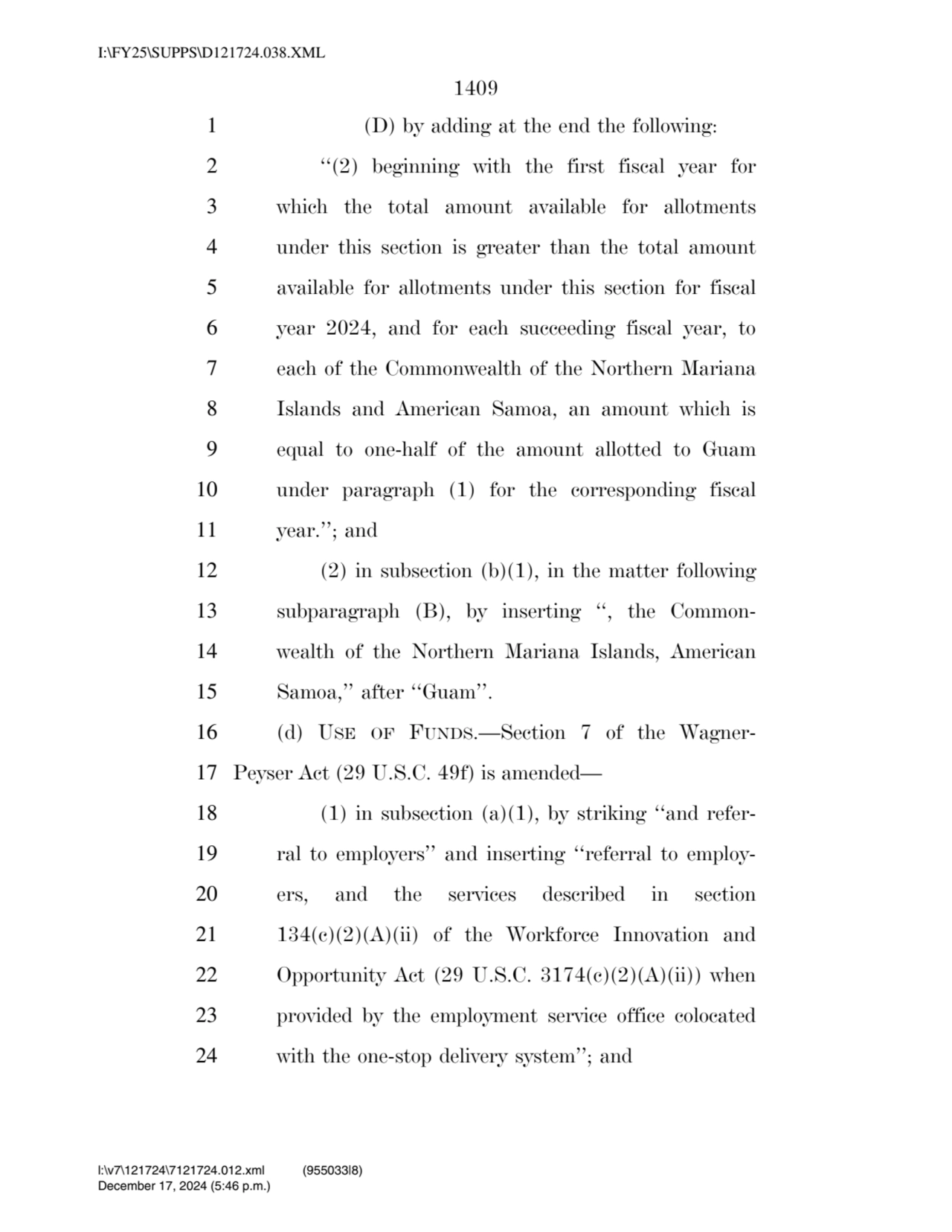 1409 
1 (D) by adding at the end the following: 
2 ‘‘(2) beginning with the first fiscal year for…