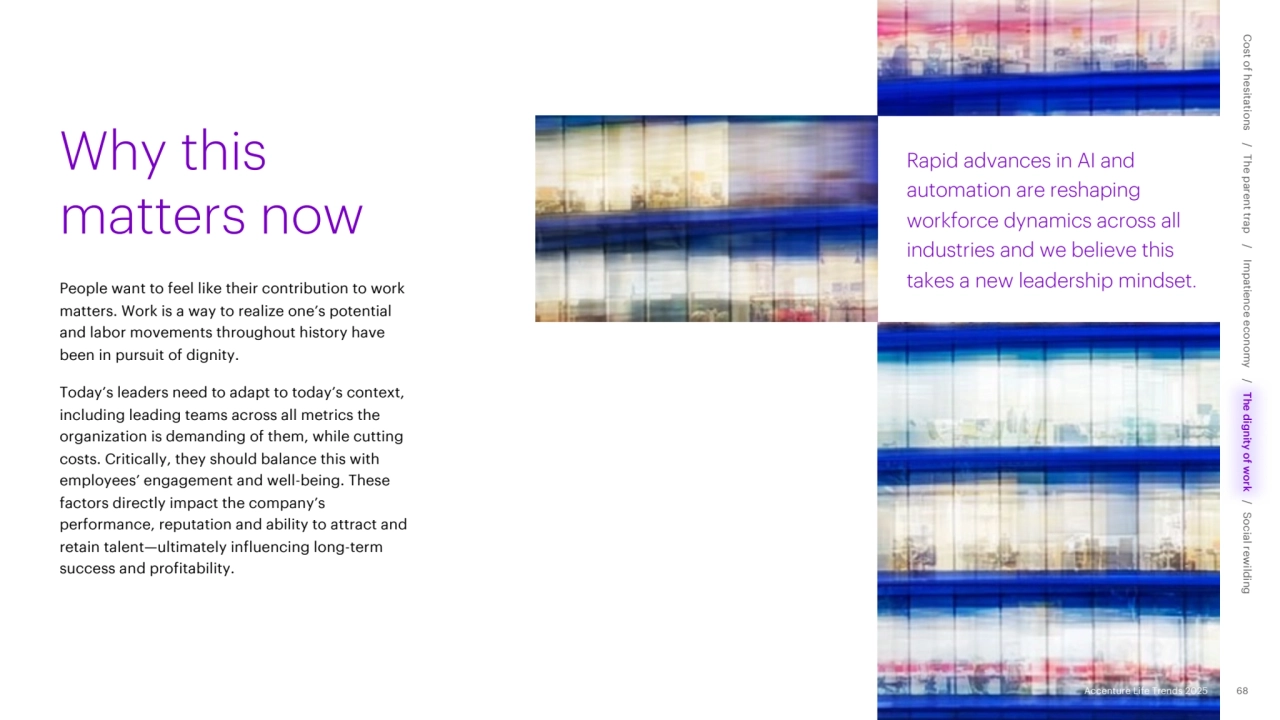 Accenture Life Trends 2025
People want to feel like their contribution to work 
matters. Work is …
