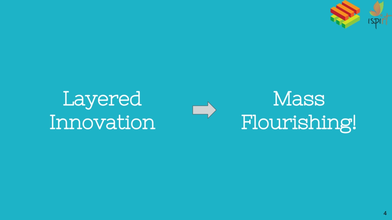 Layered 
Innovation
4
Mass 
Flourishing!