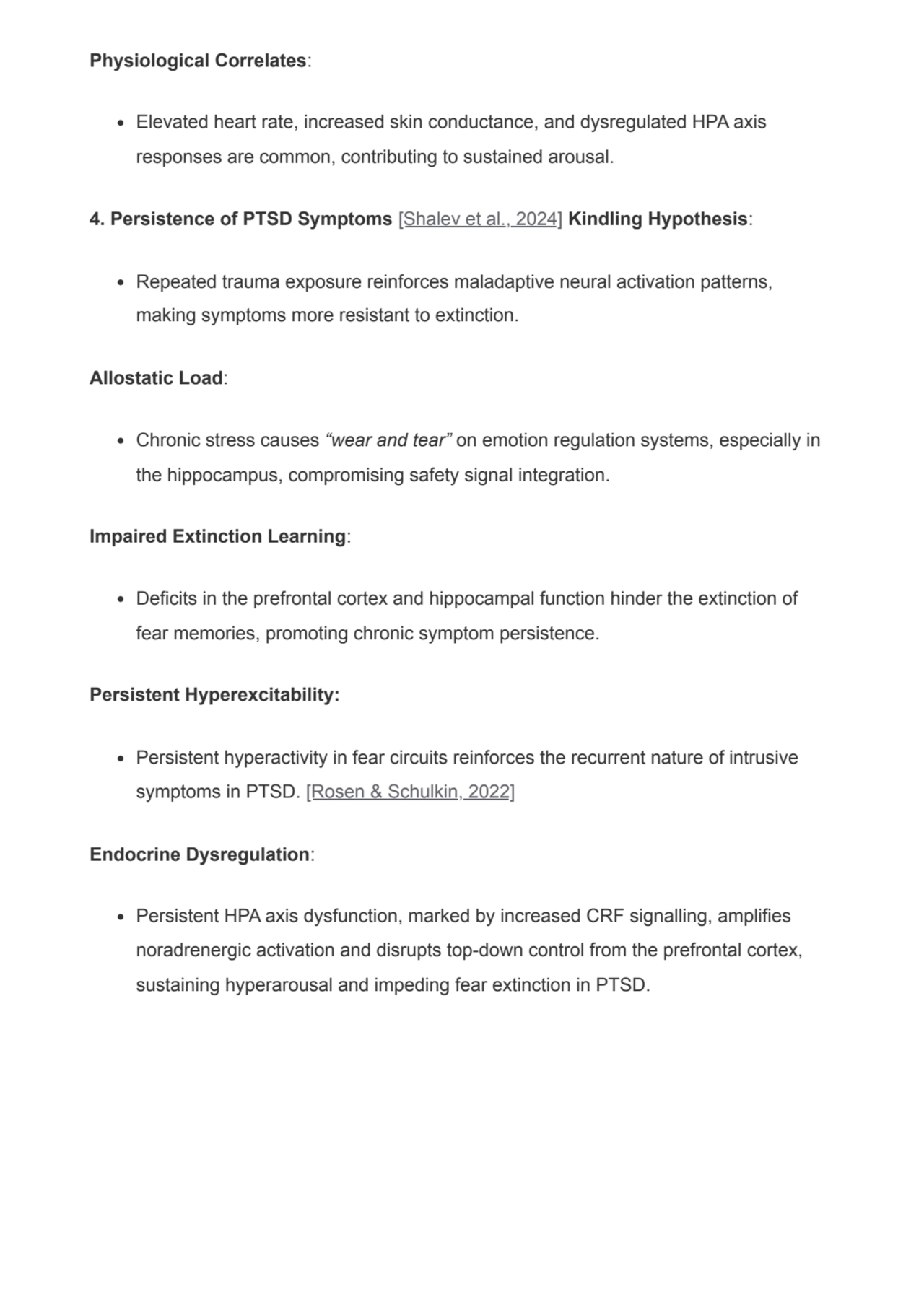 Physiological Correlates:
Elevated heart rate, increased skin conductance, and dysregulated HPA ax…