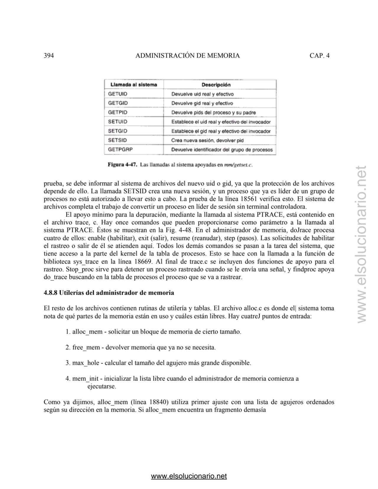 394 ADMINISTRACIÓN DE MEMORIA CAP. 4 
prueba, se debe informar al sistema de archivos del nuevo ui…