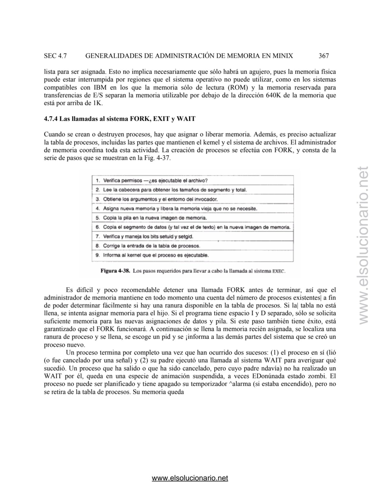 SEC 4.7 GENERALIDADES DE ADMINISTRACIÓN DE MEMORIA EN MINIX 367 
lista para ser asignada. Esto no …