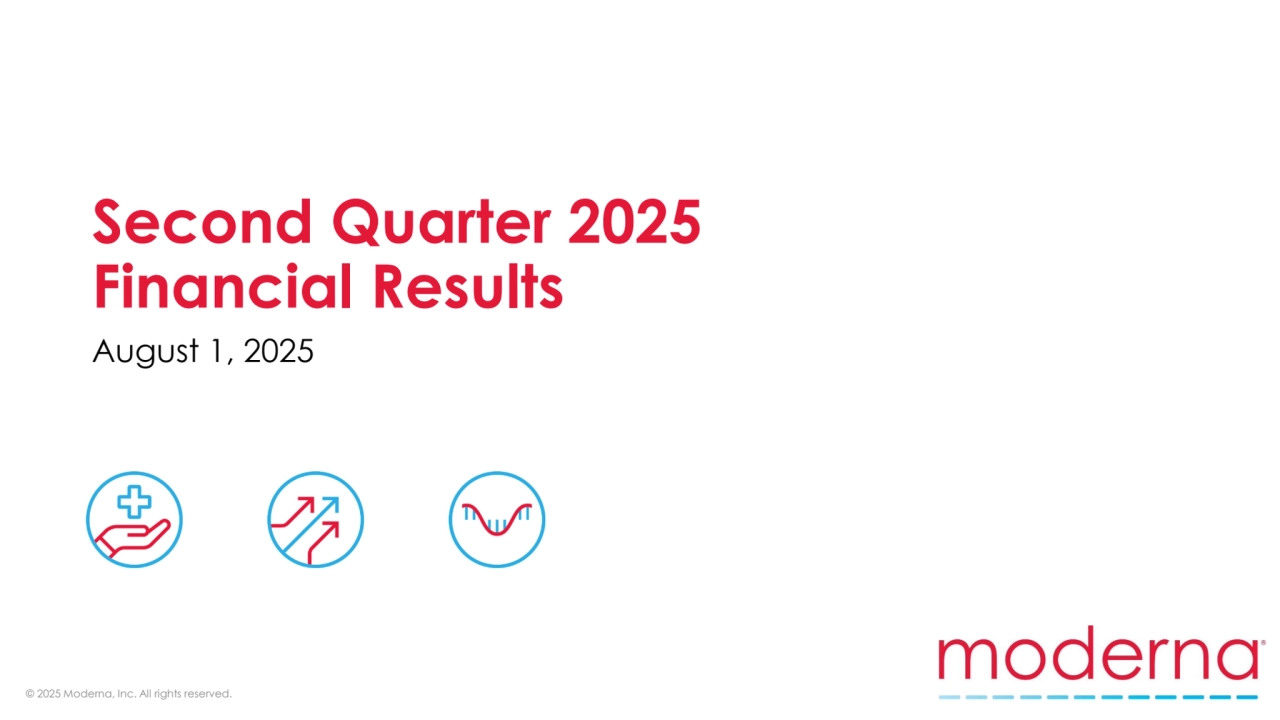 © 2025 Moderna, Inc. All rights reserved.
Second Quarter 2025 
Financial Results
August 1, 2025