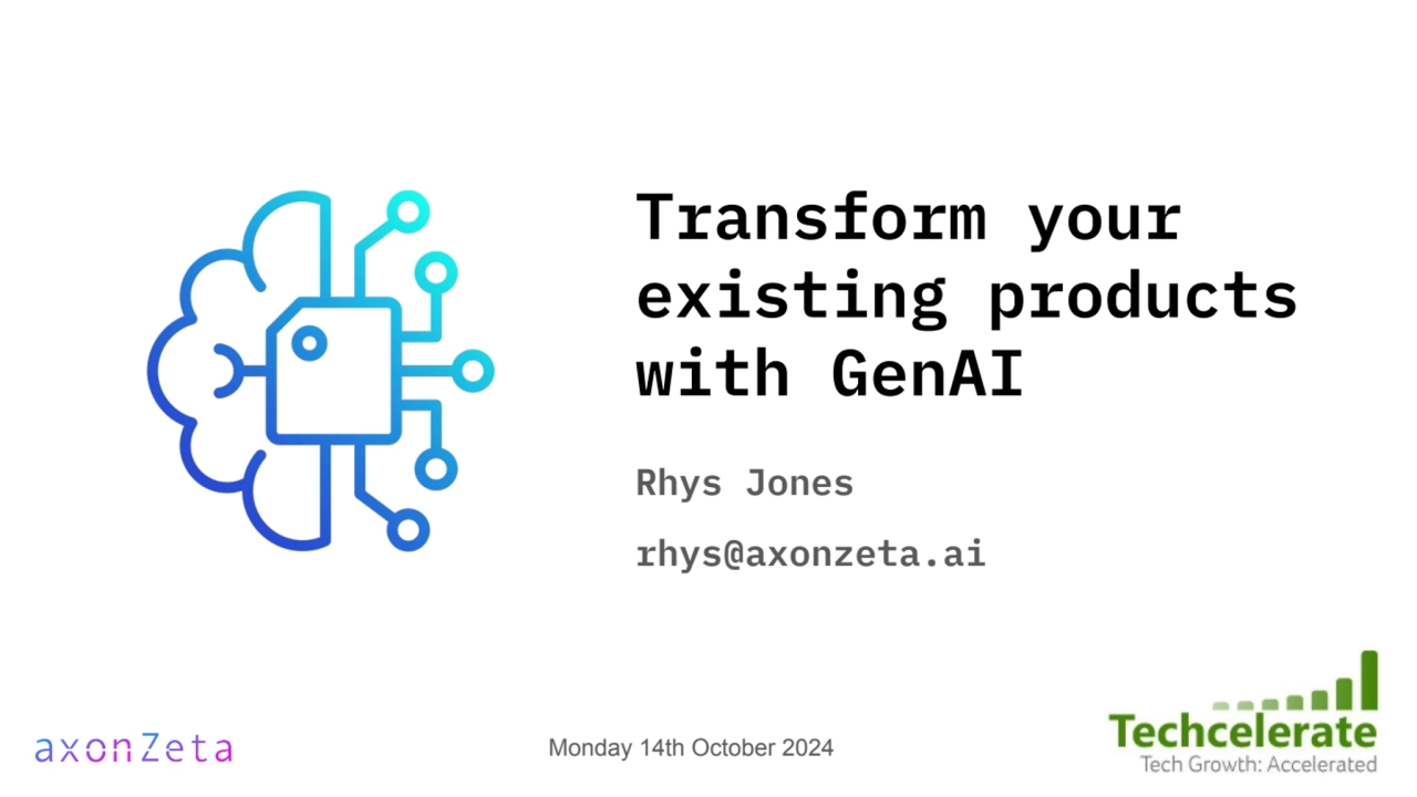 Transform your existing products with GenAI