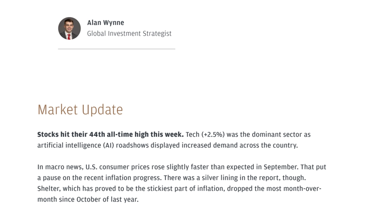 Fourth-Quarter Forecast: 3 Things That Could Affect Markets | J.P. Morgan