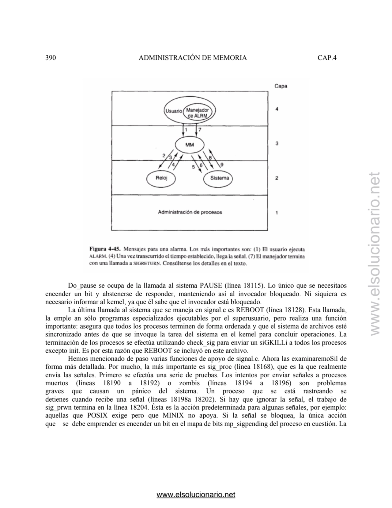 390 ADMINISTRACIÓN DE MEMORIA CAP.4 
Do_pause se ocupa de la llamada al sistema PAUSE (línea 18115…