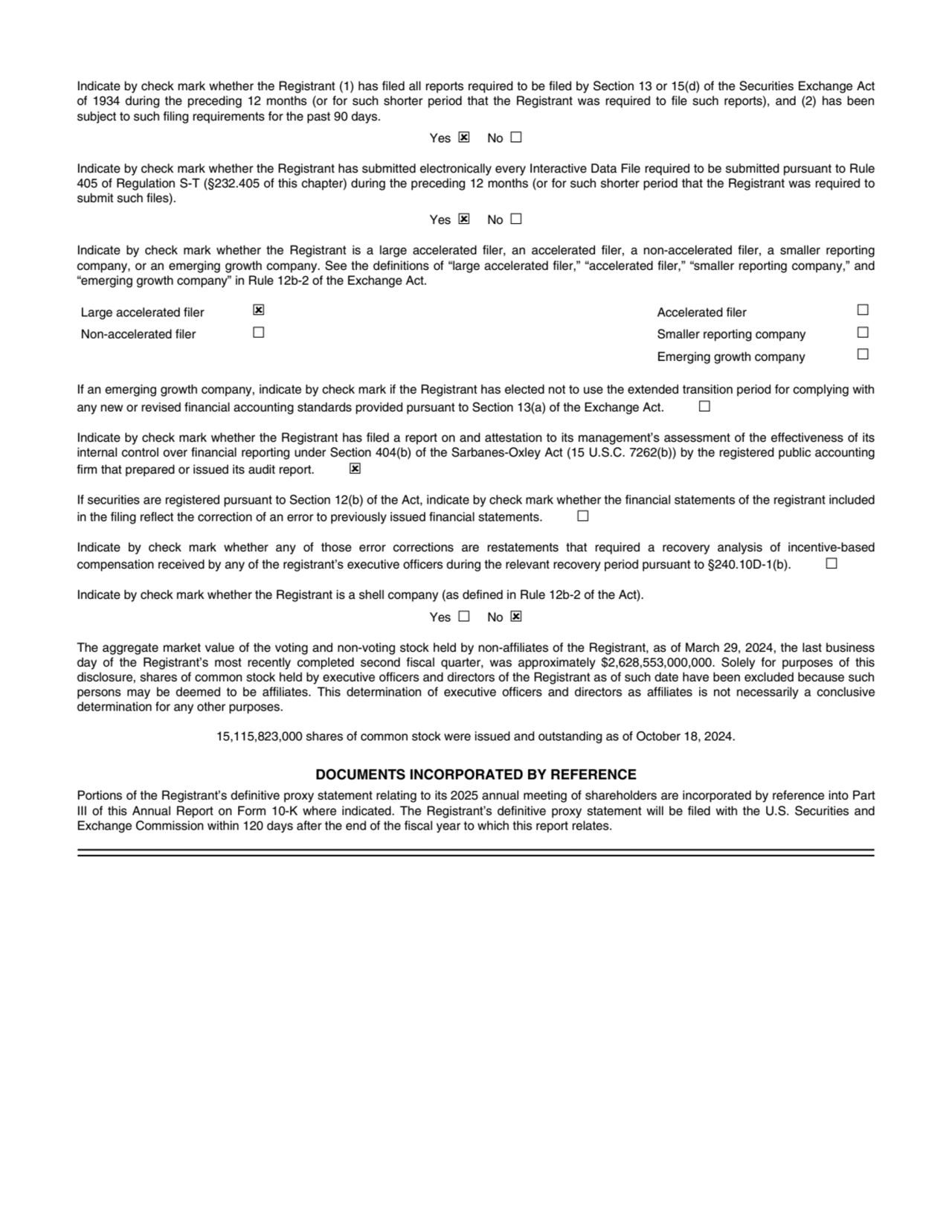 Indicate by check mark whether the Registrant (1) has filed all reports required to be filed by Sec…