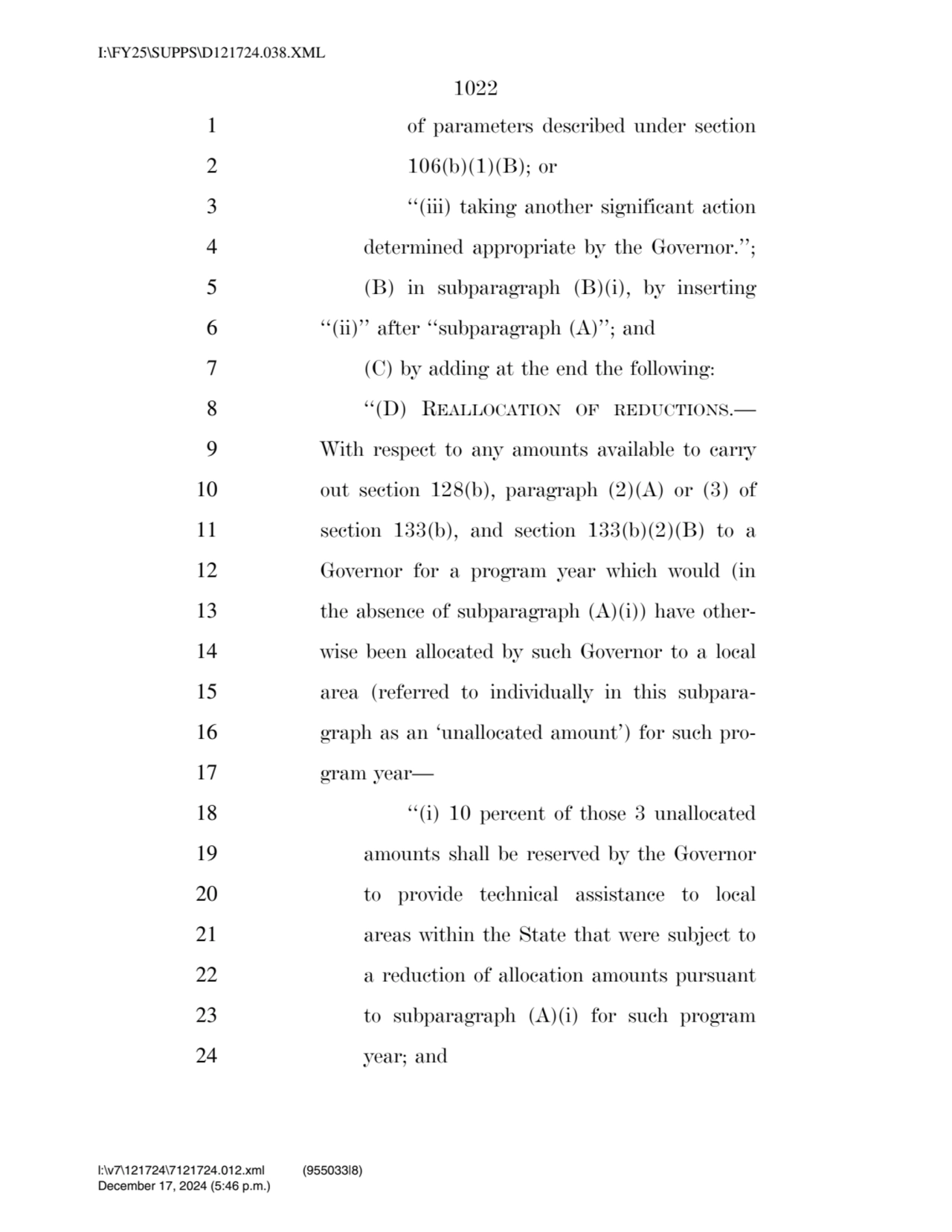 1022 
1 of parameters described under section 
2 106(b)(1)(B); or 
3 ‘‘(iii) taking another sign…