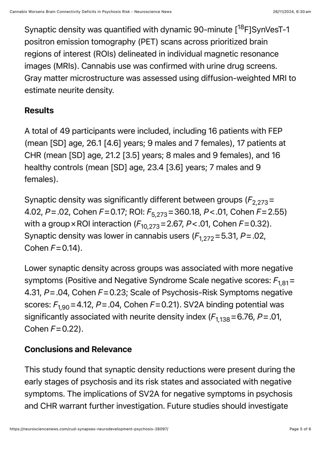 Cannabis Worsens Brain Connectivity Deficits in Psychosis Risk - Neuroscience News 26/11/2024, 6:30…