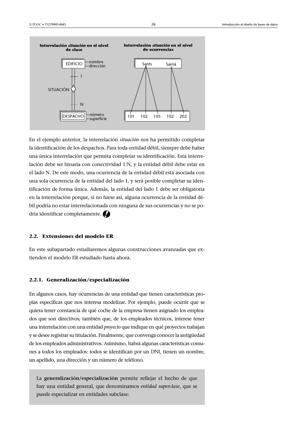  FUOC • 71Z799014MO 26 Introducción al diseño de bases de datos
En el ejemplo anterior, la interr…