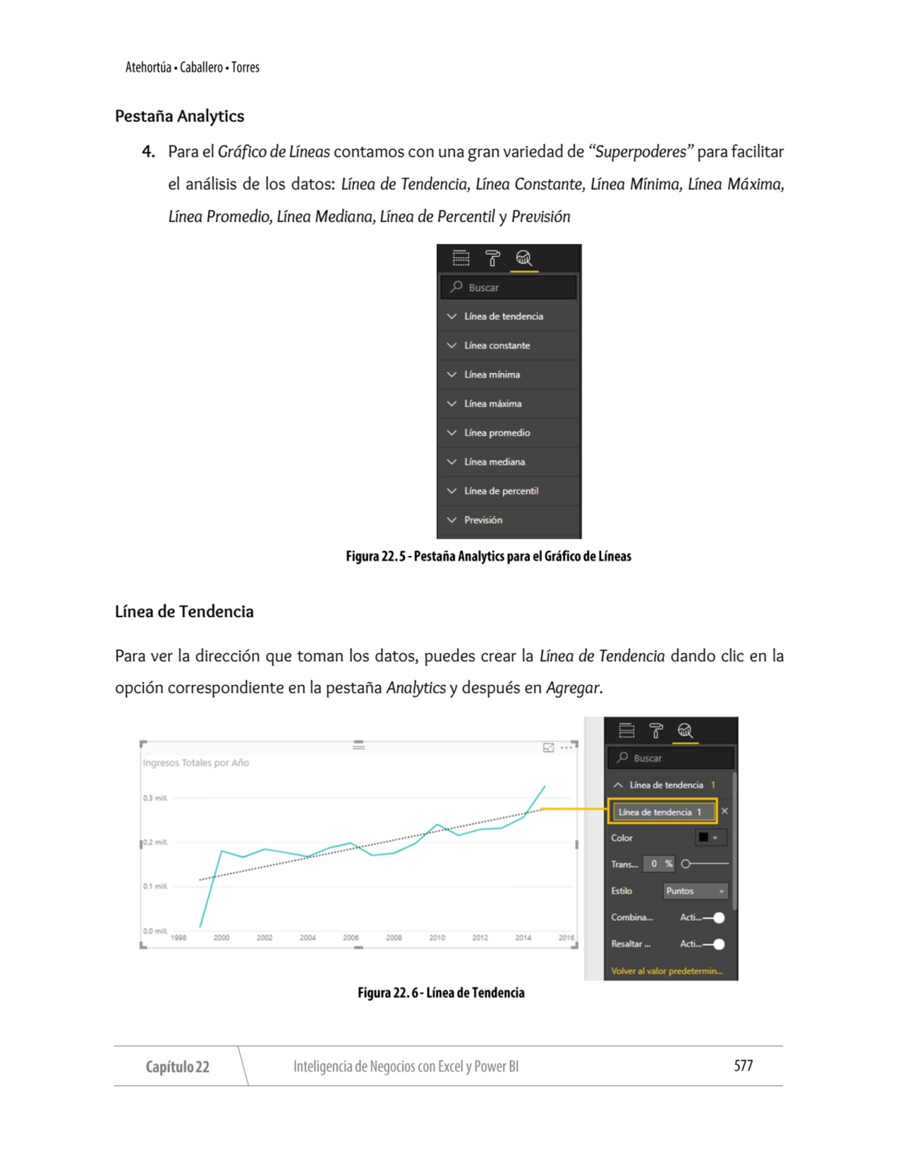 Pestaña Analytics
4. Para el Gráfico de Líneas contamos con una gran variedad de “Superpoderes” pa…