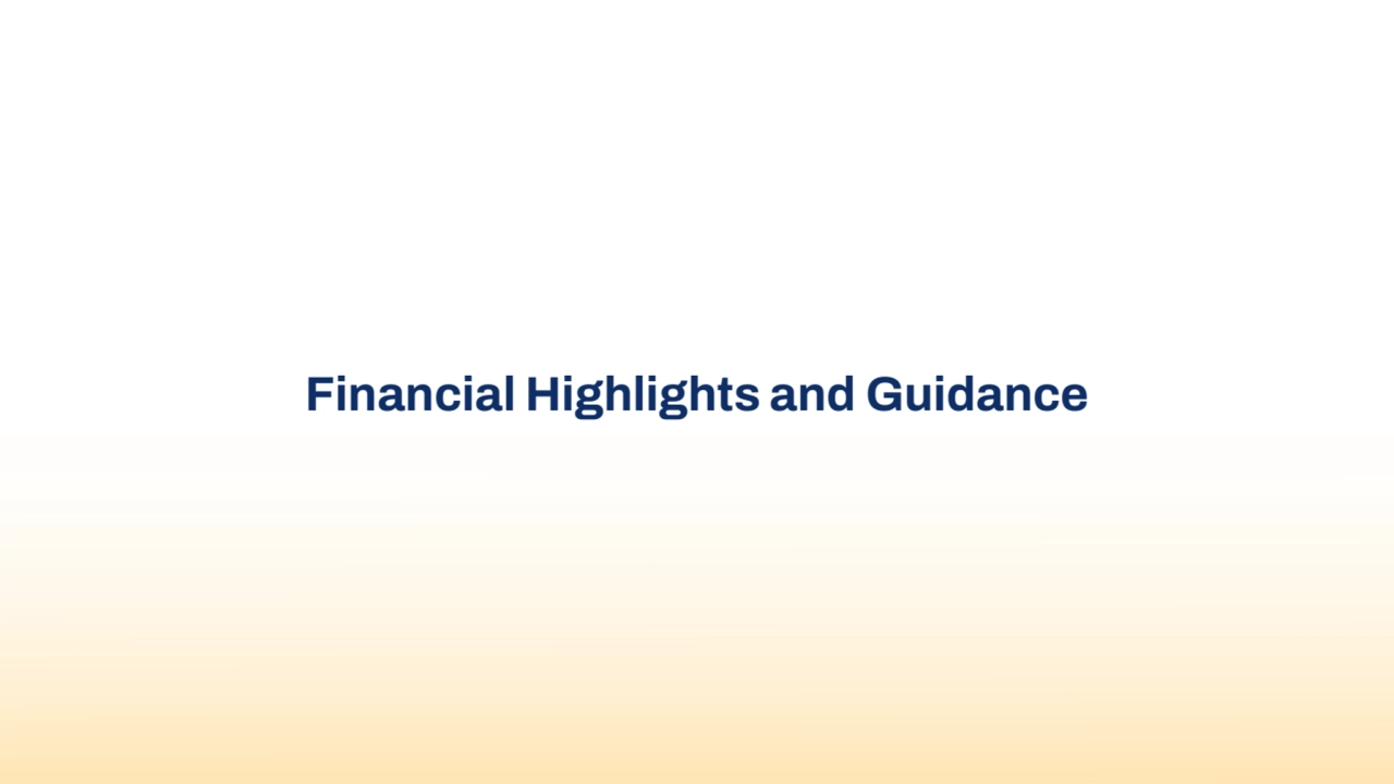 Financial Highlights and Guidance