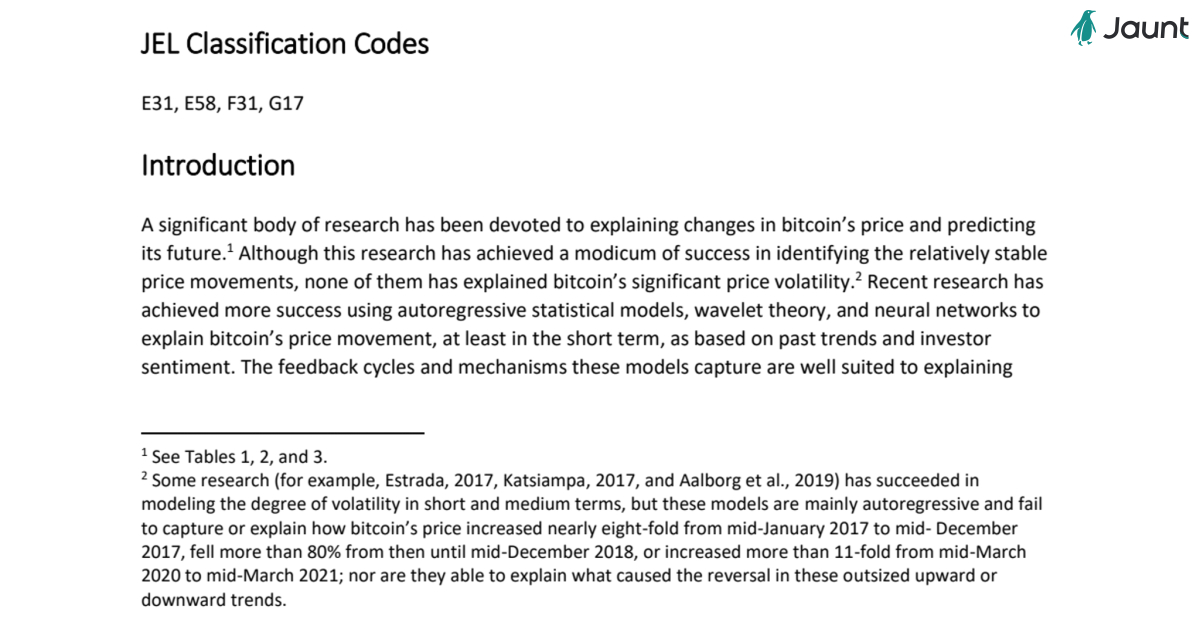 The Price and Cost of Bitcoin